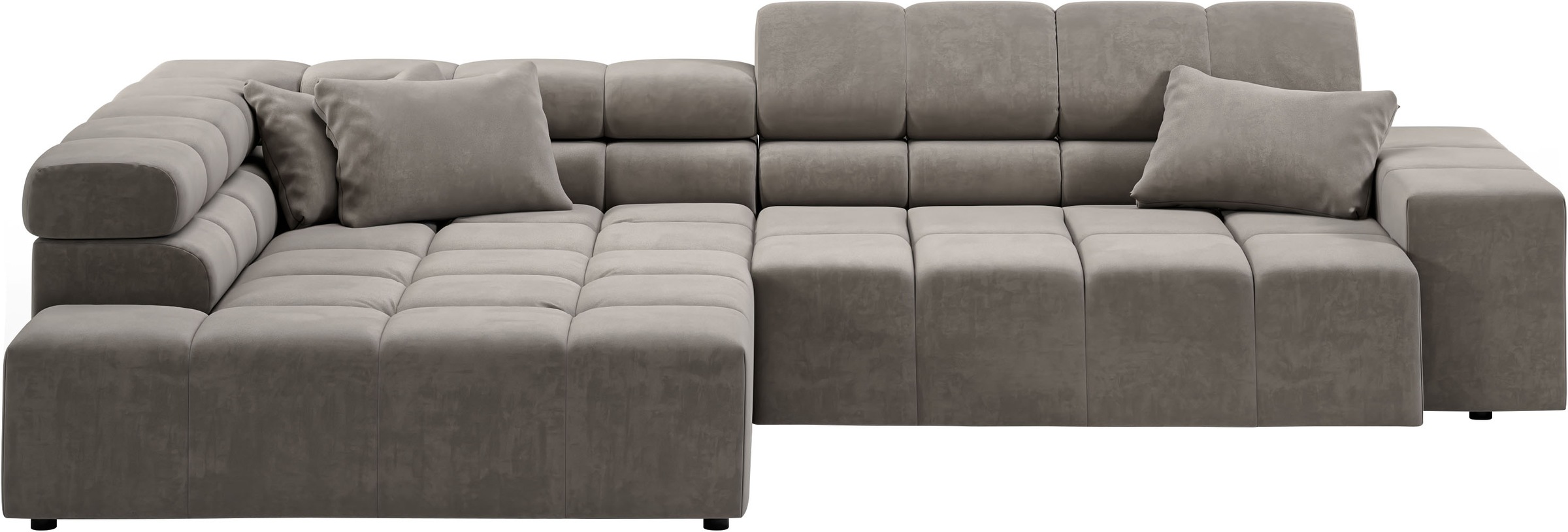INOSIGN Ecksofa »Ancona incl. Kopfteilverstellung, Breite 319cm, L-Form«, wahlweise motorische Sitztiefenverstellung, auch in Cord + Easy Care