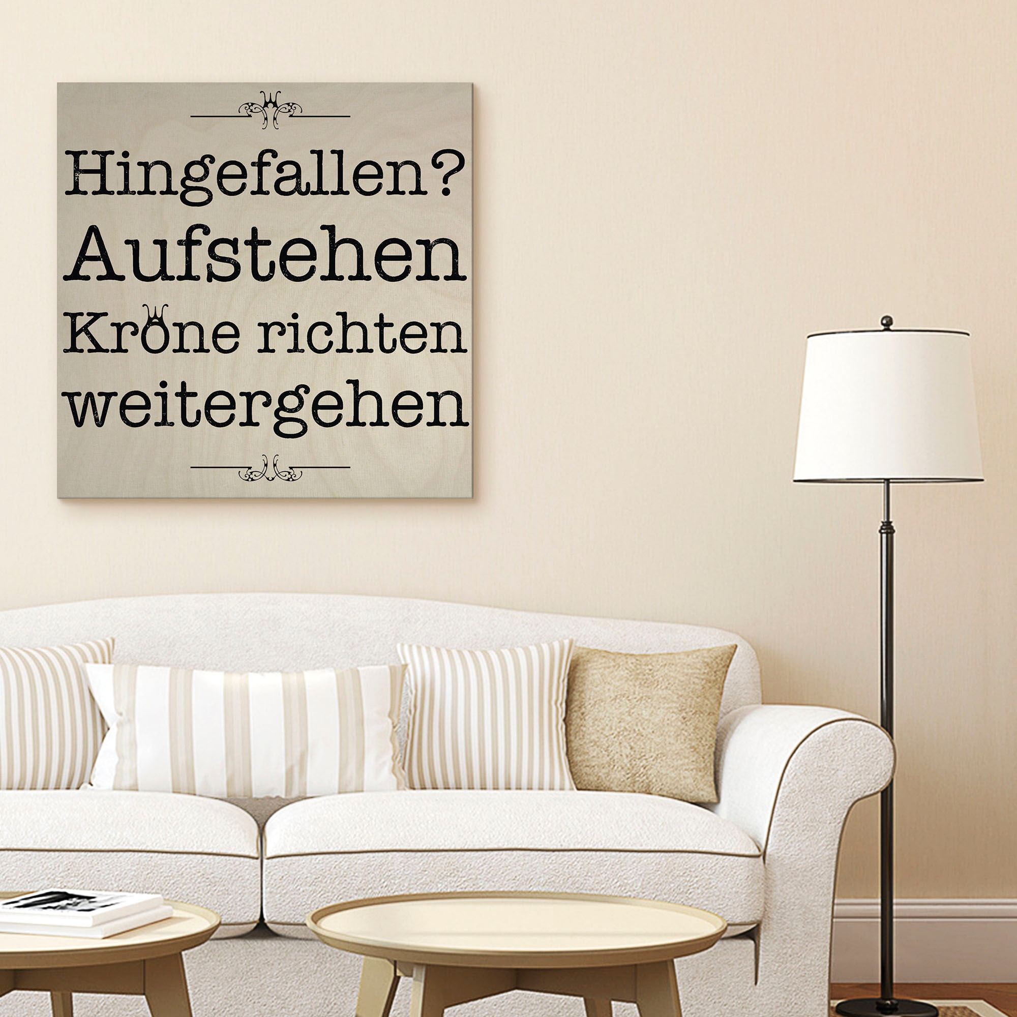 Artland Holzbild »Hinfallen & Aufstehen«, Sprüche & Texte, (1 St.) günstig online kaufen