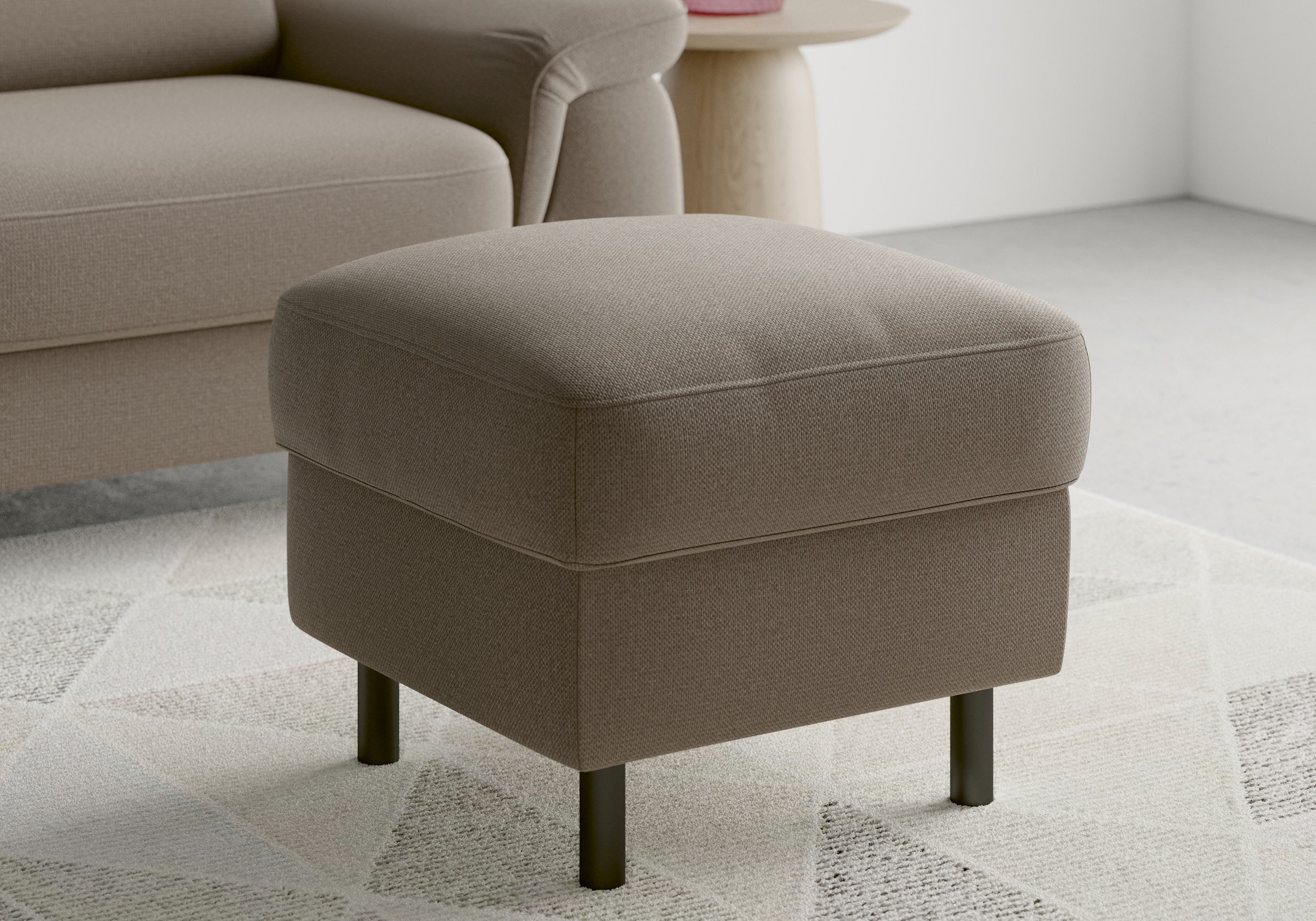 sit&more Stauraumhocker »Sinatra«, Sitzfläche ist abnehmbar, mattschwarze Metallfüße