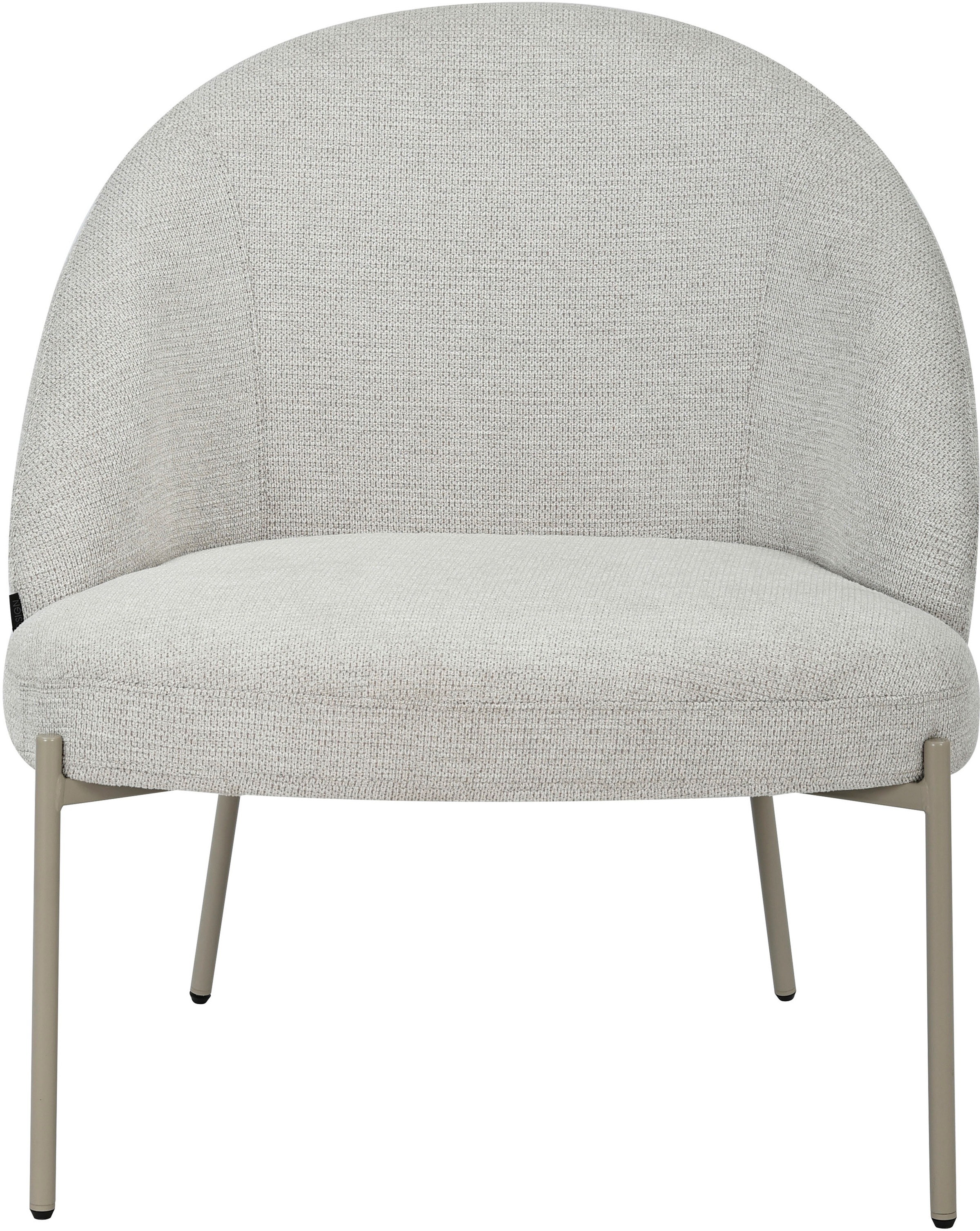 INOSIGN Loungesessel »MOVILLE Designstuhl mit filigranen Metallbeinen«, Cocktailsessel, farblich abgestimmte Metall-Beine, Webstoff