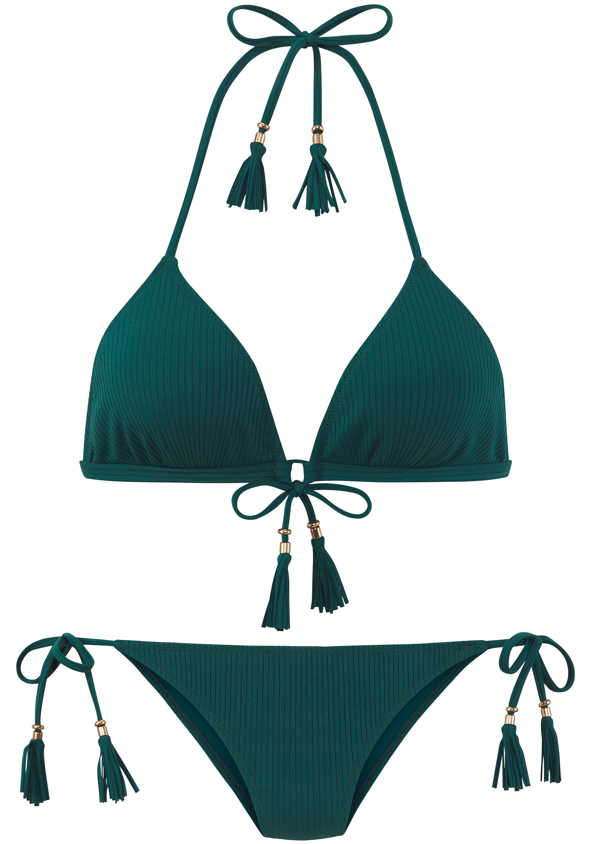 Elbsand Triangel-Bikini, aus trendiger Rippware