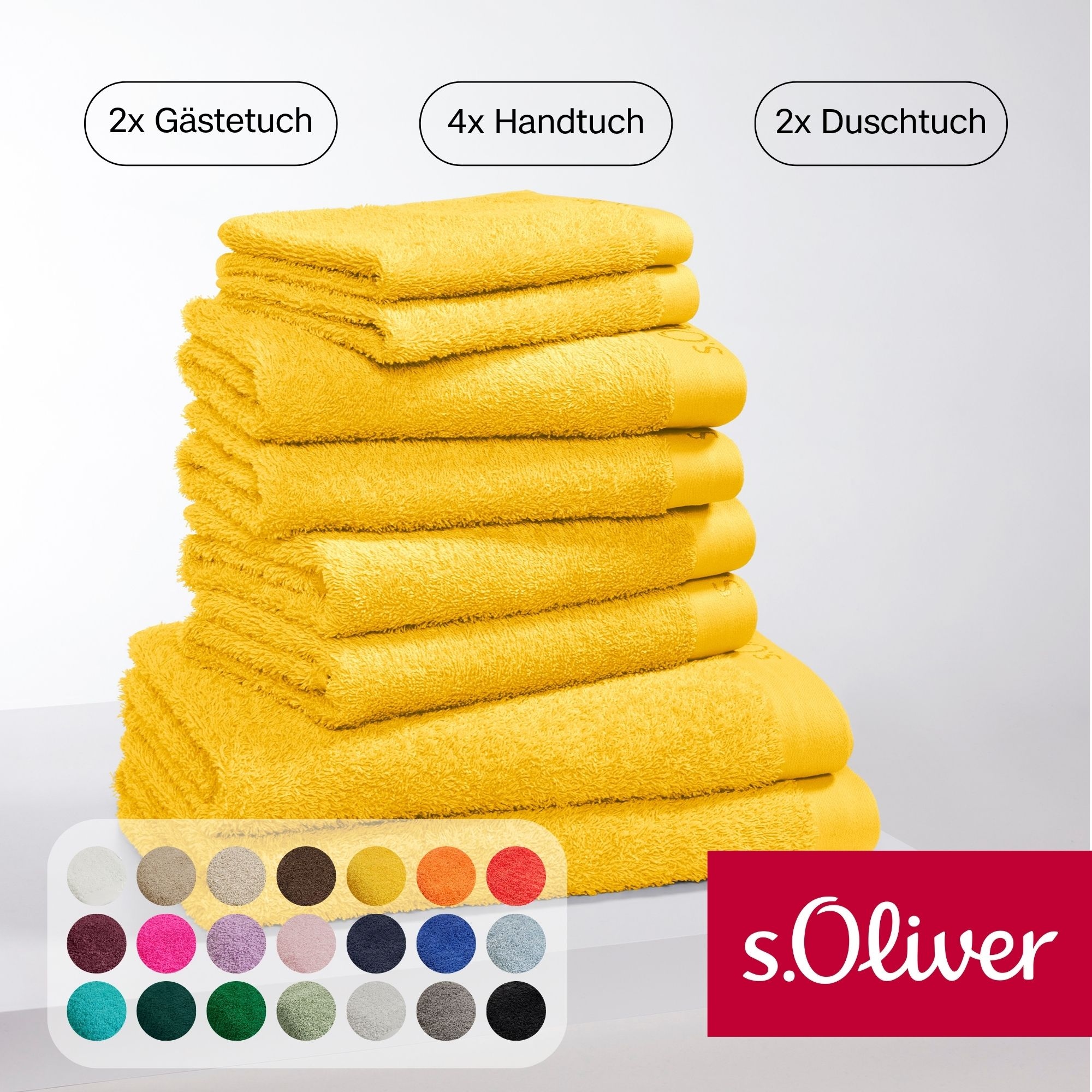 s.Oliver Handtuch Set »s.Oliver, Premium Qualität, 600 gr/m²«, (Set, 8 St., günstig online kaufen