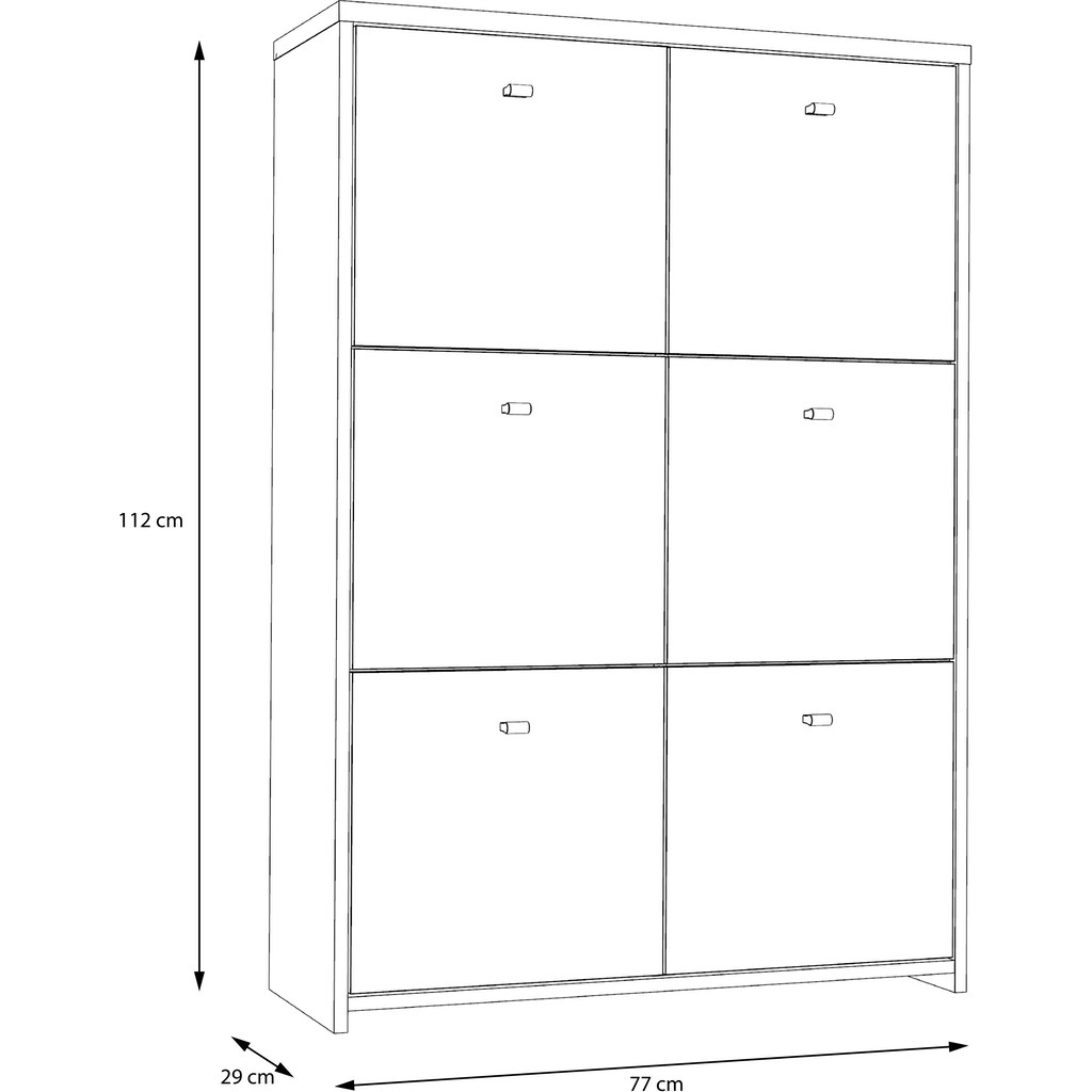 FORTE Kommode »CHEST«, Breite ca. 77 cm