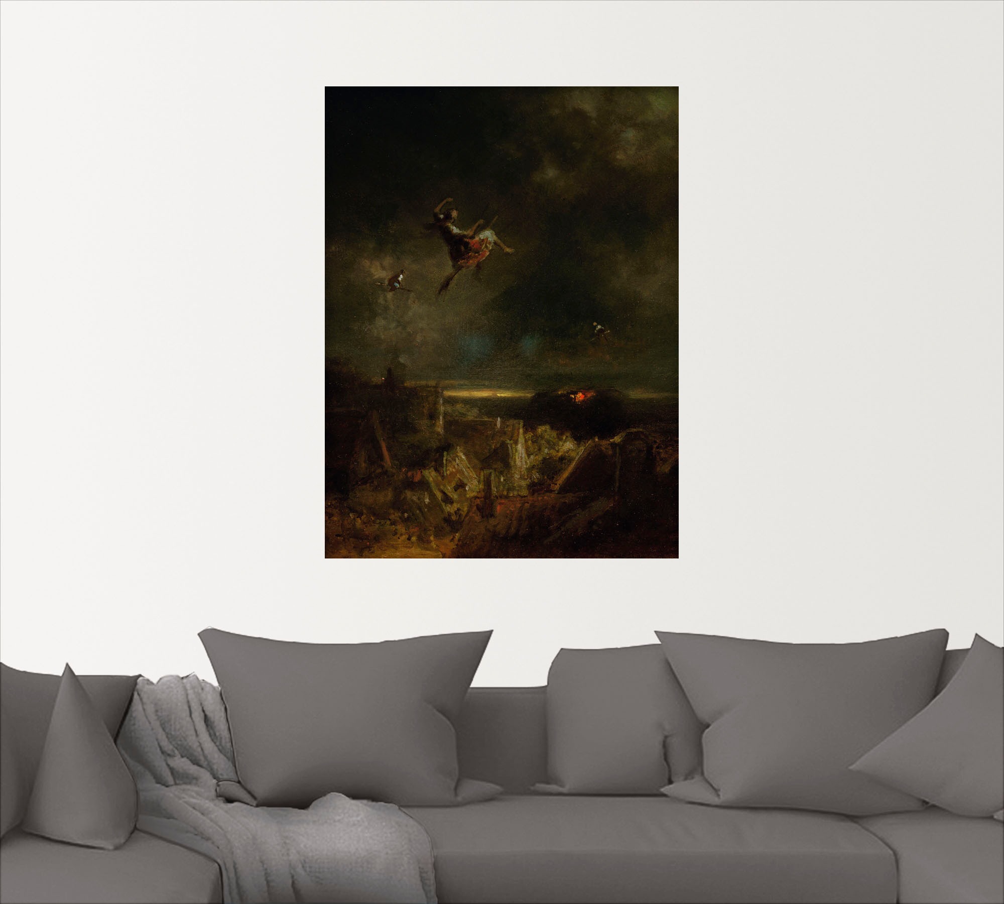 Artland Wandfolie »Hexenritt Um 1875«, Dark Fantasy, (1 St.), selbstklebend