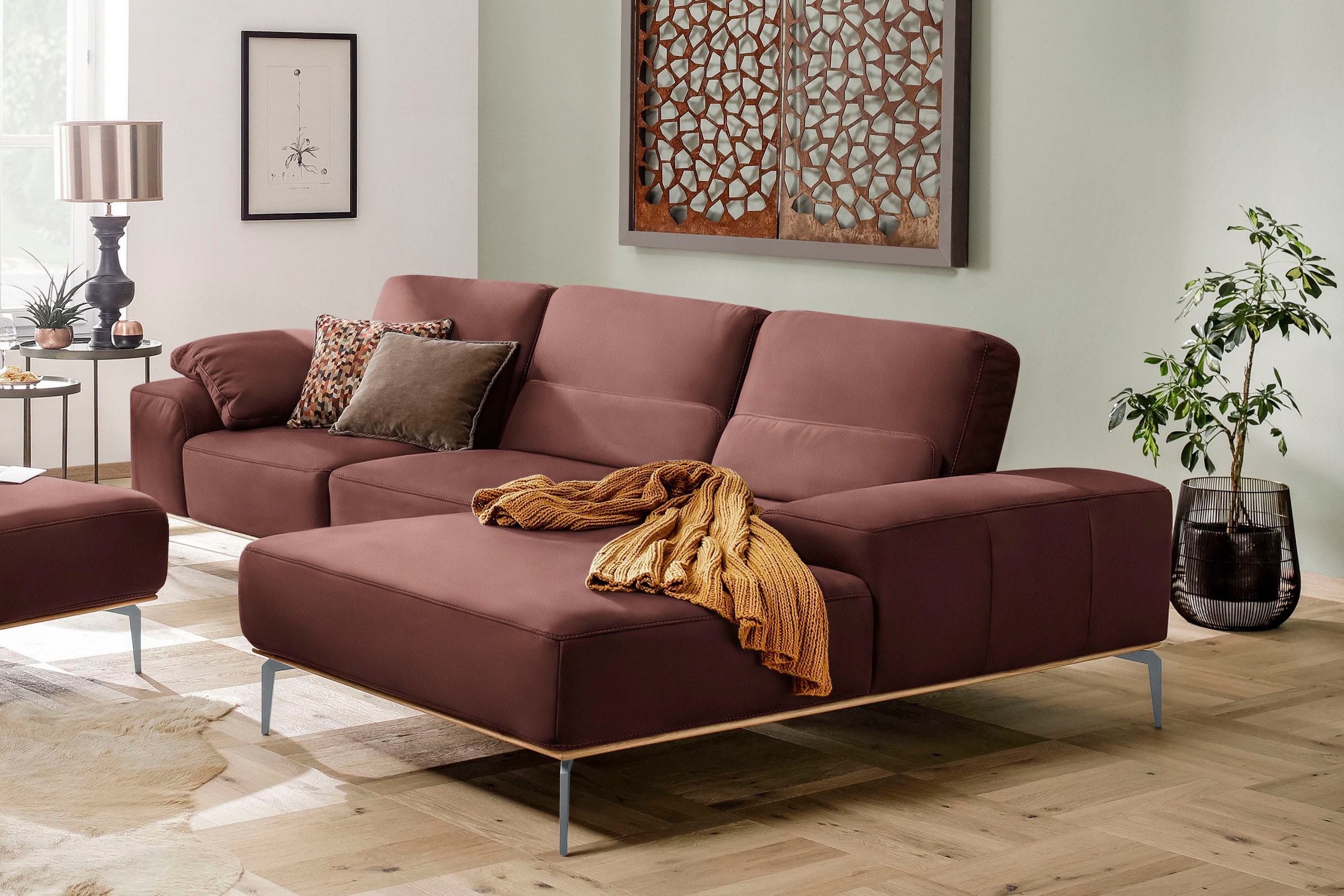 W.SCHILLIG Ecksofa "run, Designsofa mit tollem Sitzkomfort, bequem, L-Form" günstig online kaufen