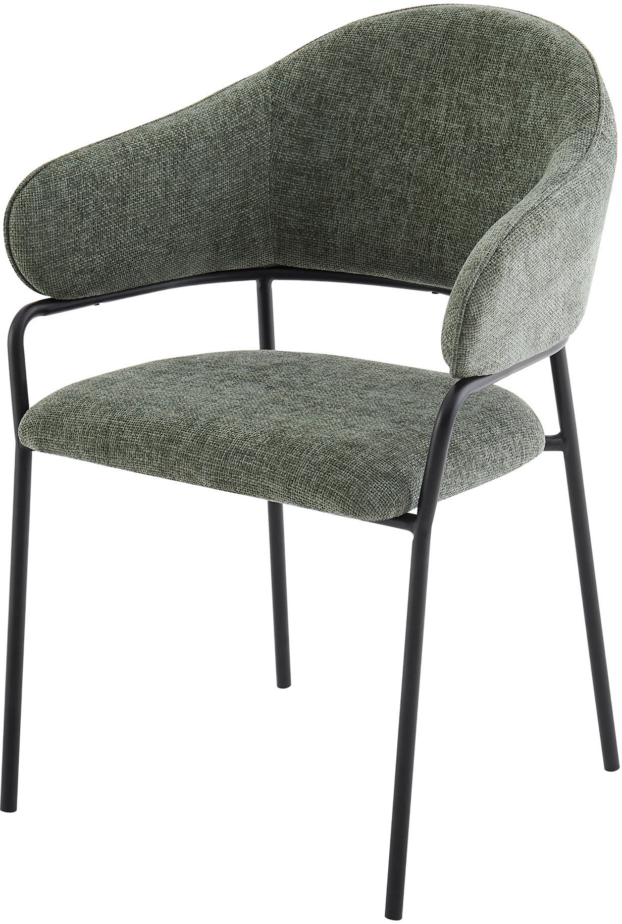 byLIVING Esszimmerstuhl »Curve« (Set) 2 Stk.moderner Stoff Stuhl mit gemütlichem Sitzkomfort, verschiedene Farben.