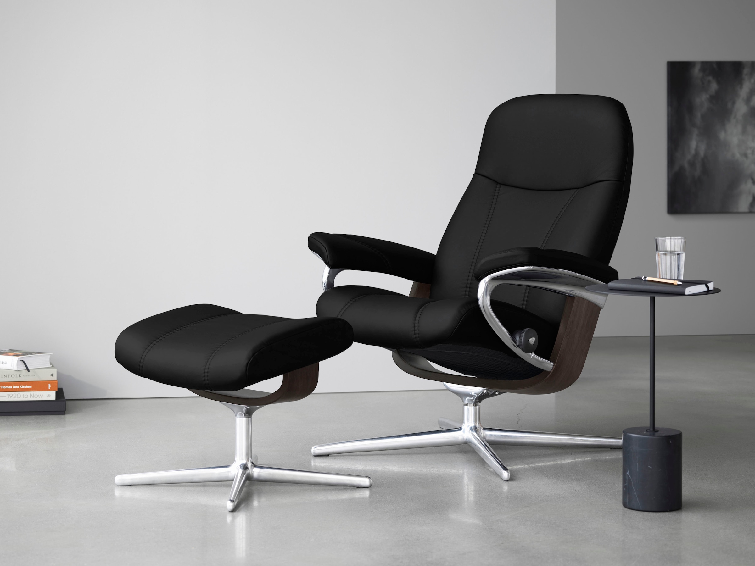 Stressless Relaxsessel "Consul", mit Cross Base, Größe S, M & L, Holzakzent günstig online kaufen