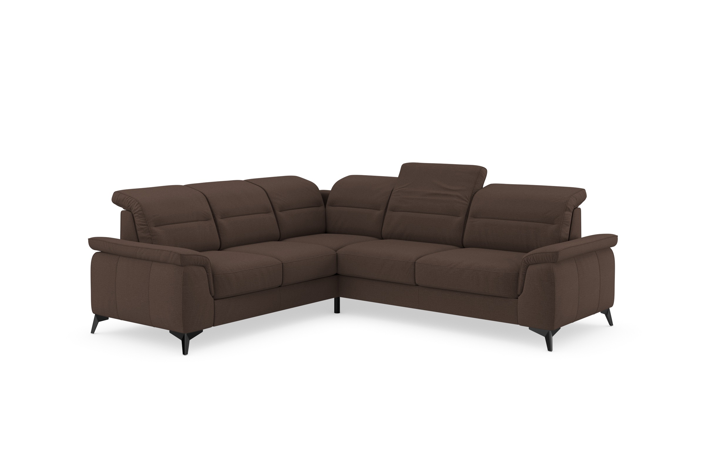 sit&more Ecksofa »Sinatra L-Form«, optinal mit Kopfteilverstellung und Armteilfunktion, Metallfüße
