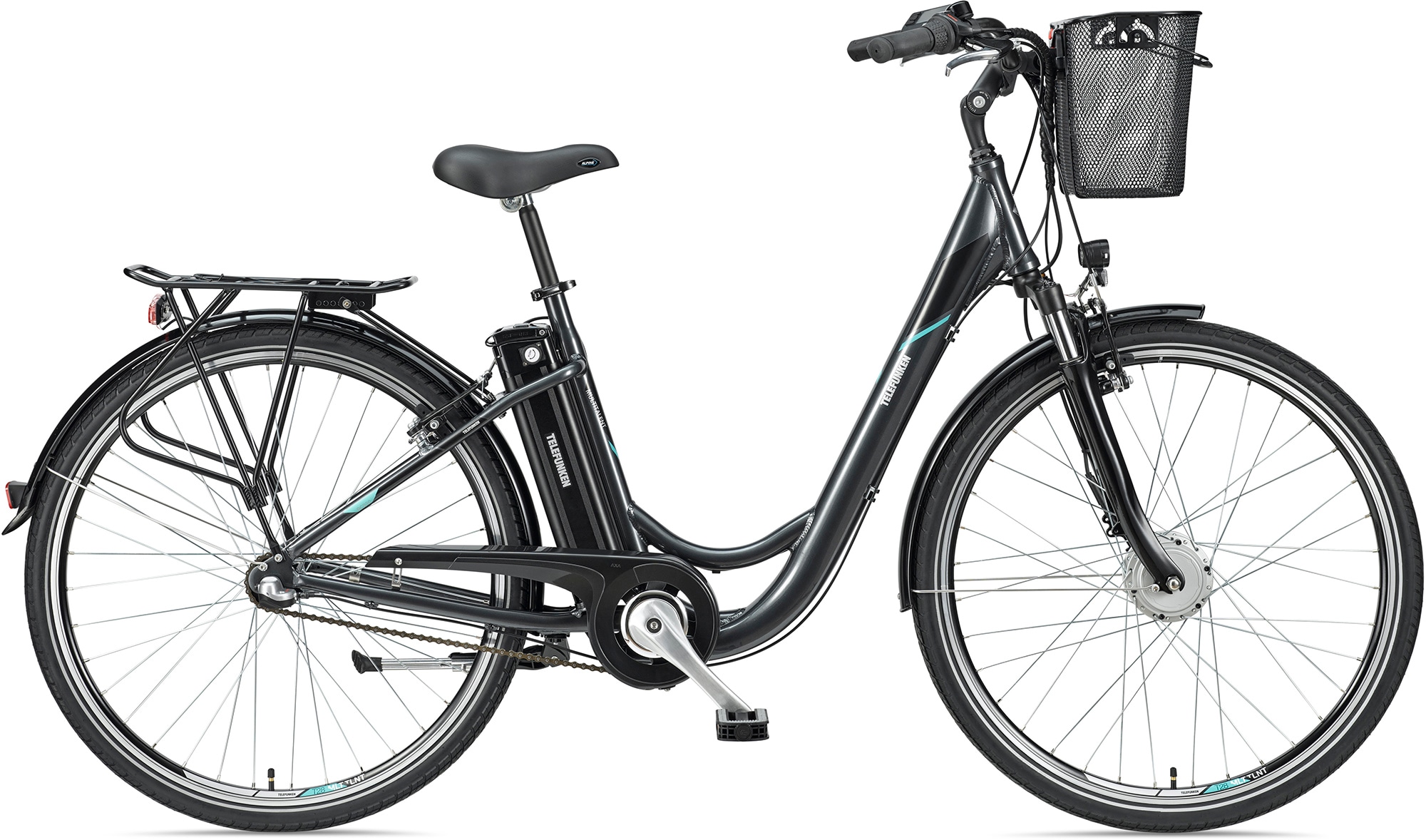 Telefunken E-Bike »Multitalent RC830«, 3 Gang, Shimano, Nexus, Frontmotor 250 W, Pedelec, Elektrofahrrad für Damen u. Herren, Cityrad