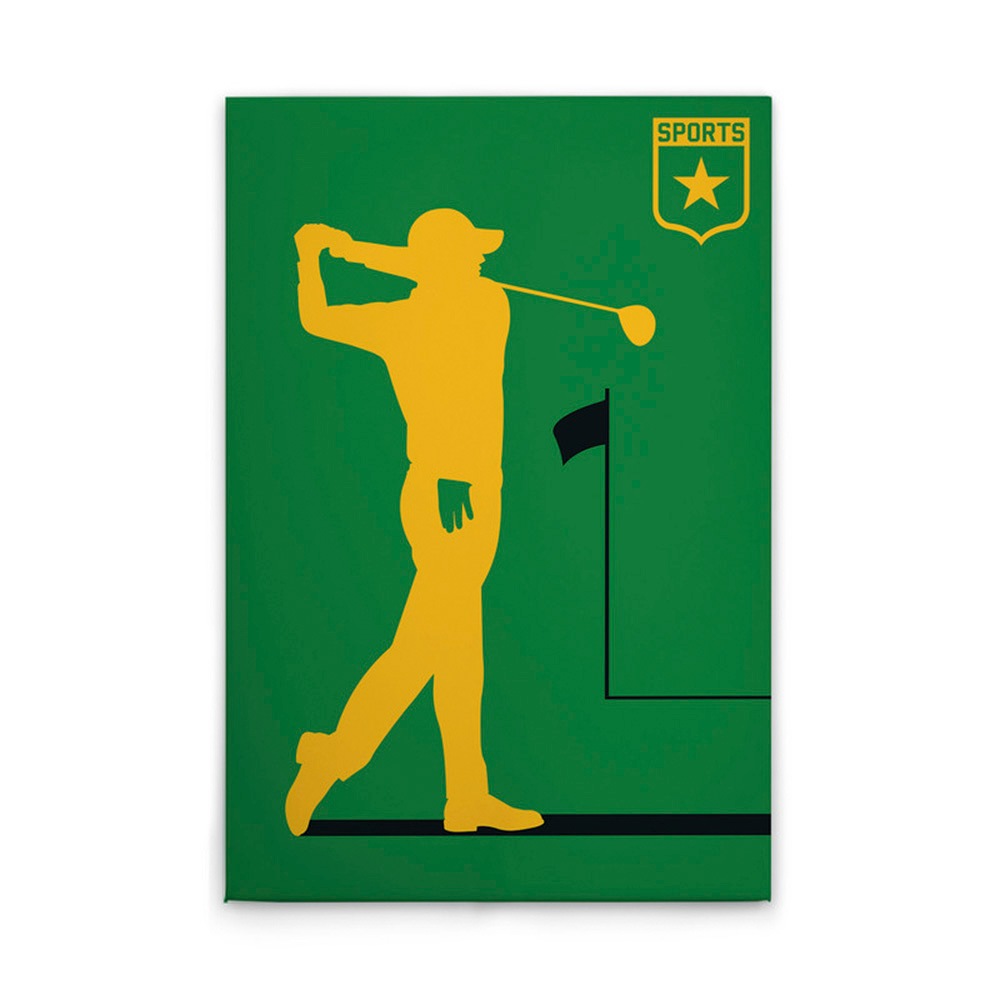 A.S. Création Leinwandbild »Golfplayer - Wandbild Grün Gelb Schwarz Keilrah günstig online kaufen