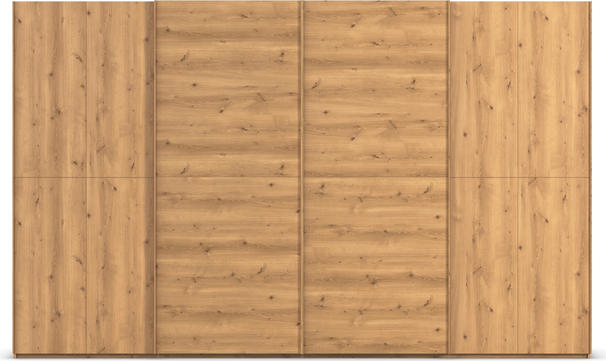 rauch Schwebetürenschrank »Kleiderschrank Schrank Garderobe Schlafzimmerschrank SCALE-WOOD«, senkrecht geteilte Türen in robuster massiver Asteiche MADE IN GERMANY