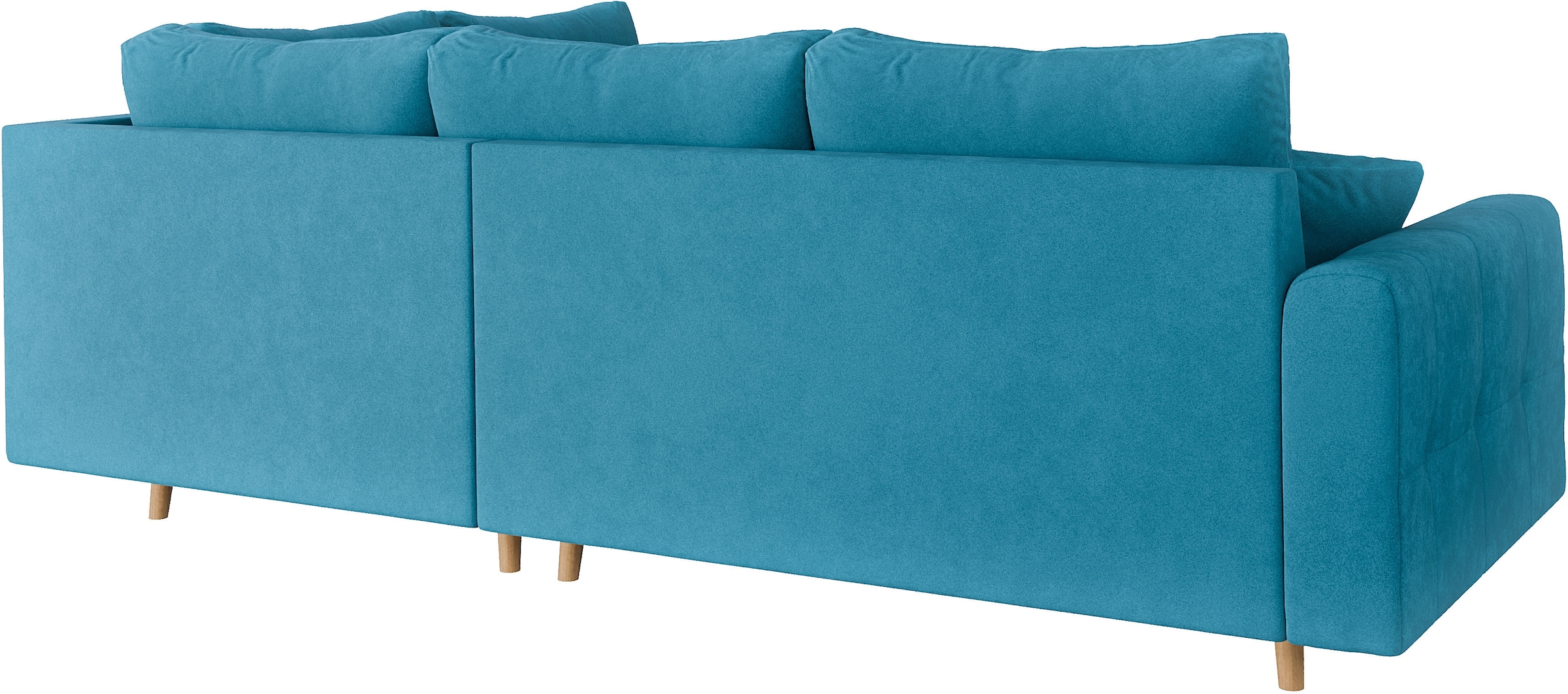 Home affaire Ecksofa »CHARRE L-Form mit Ottomane, Maße B/T/H: 231/161/81 cm«, feine Steppung, lose Rücken- und Zierkissen, auch in Cord und Bouclé