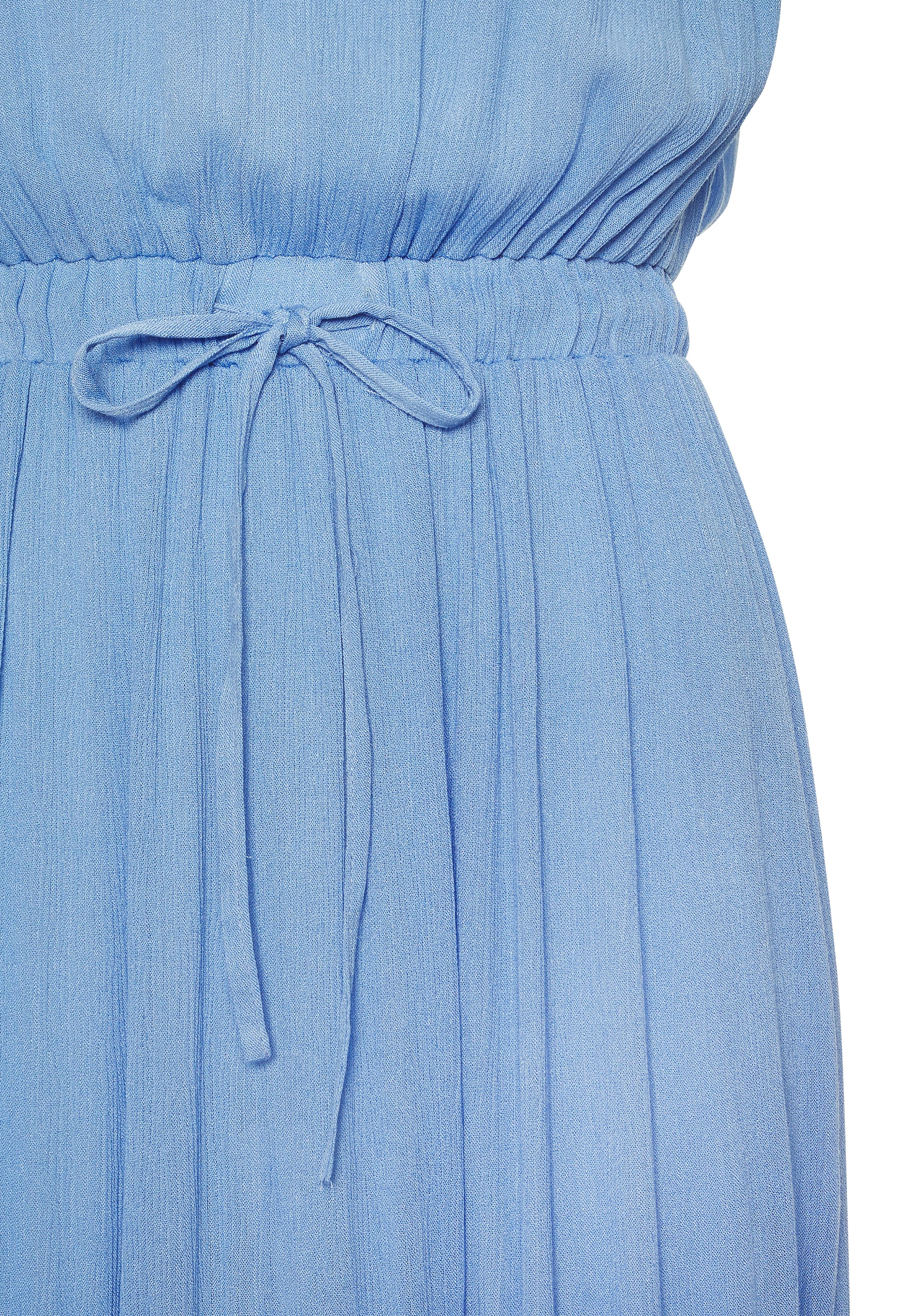 LASCANA Maxikleid mit tiefem Ausschnitt aus gekreppter Viskose