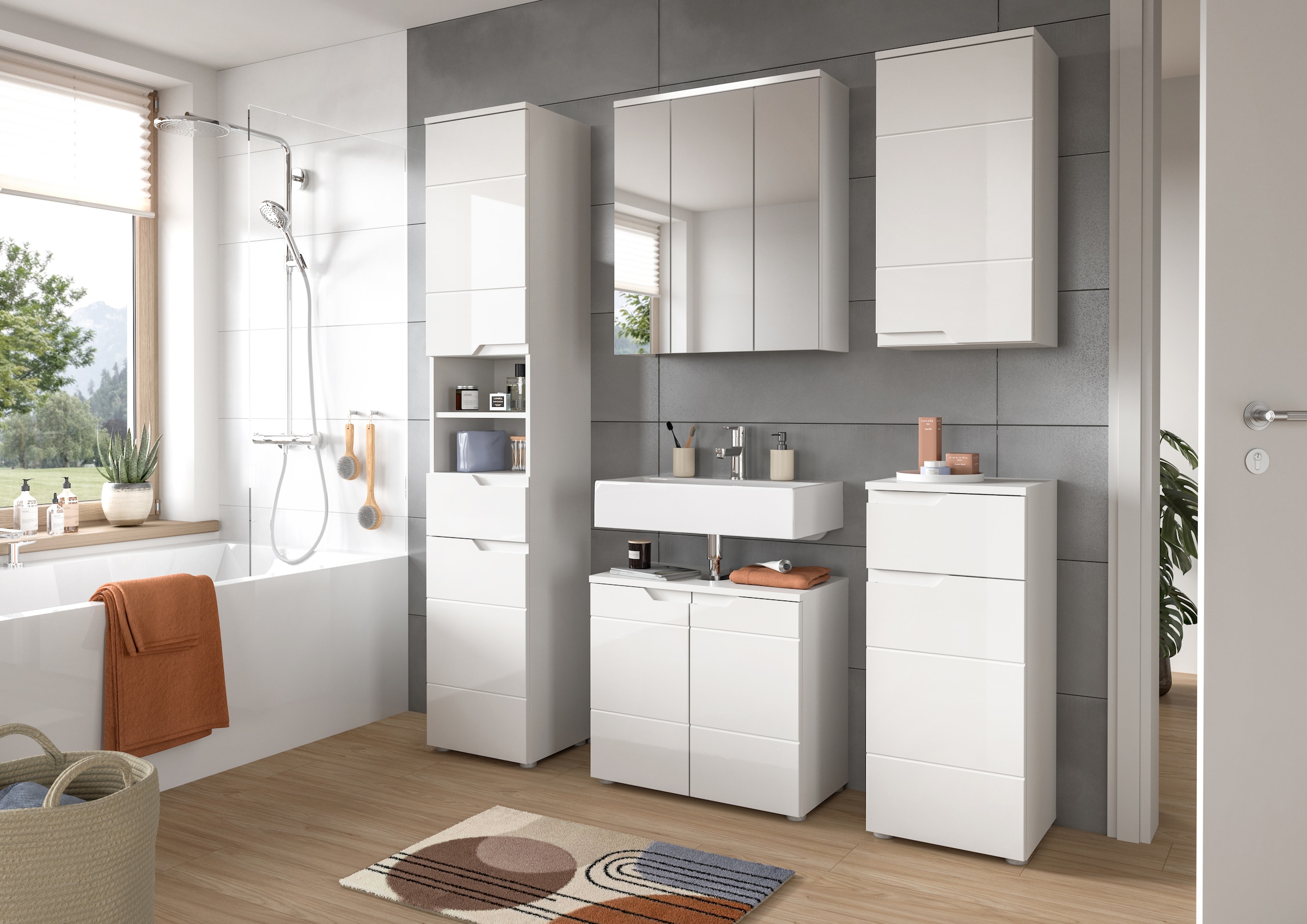 INOSIGN Hängeschrank »CAPRI, Höhe 73 cm, 1 Tür mit Soft-Close-Funktion, 1 Einlegeboden«, Badschrank, Schrank, Badhängeschrank