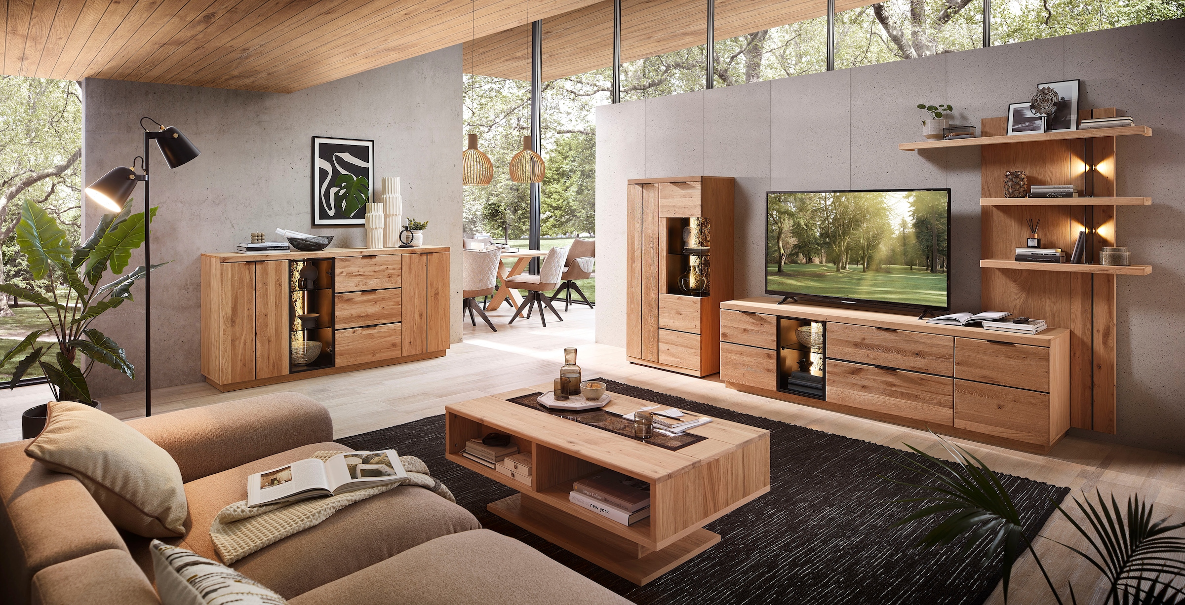 Innostyle Wohnwand »Donna Wohnwand, 324x180x50 (BxHxT)« 3 Stk. tlg.