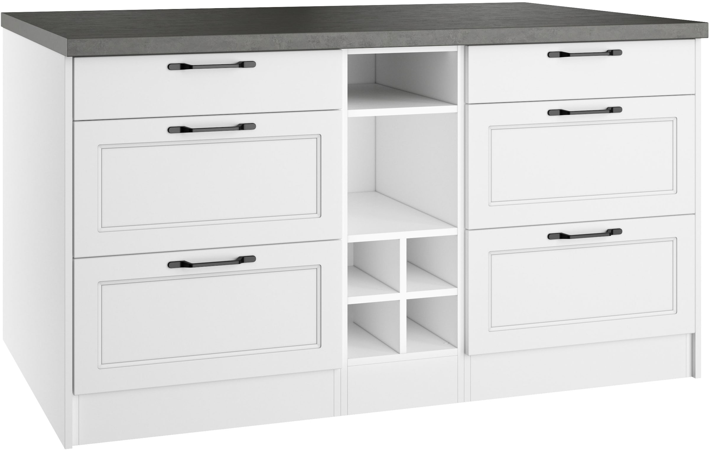 KOCHSTATION Kücheninsel "KS-Lani, Breite 153 cm, mit Flaschenregal", MDF-Fr günstig online kaufen