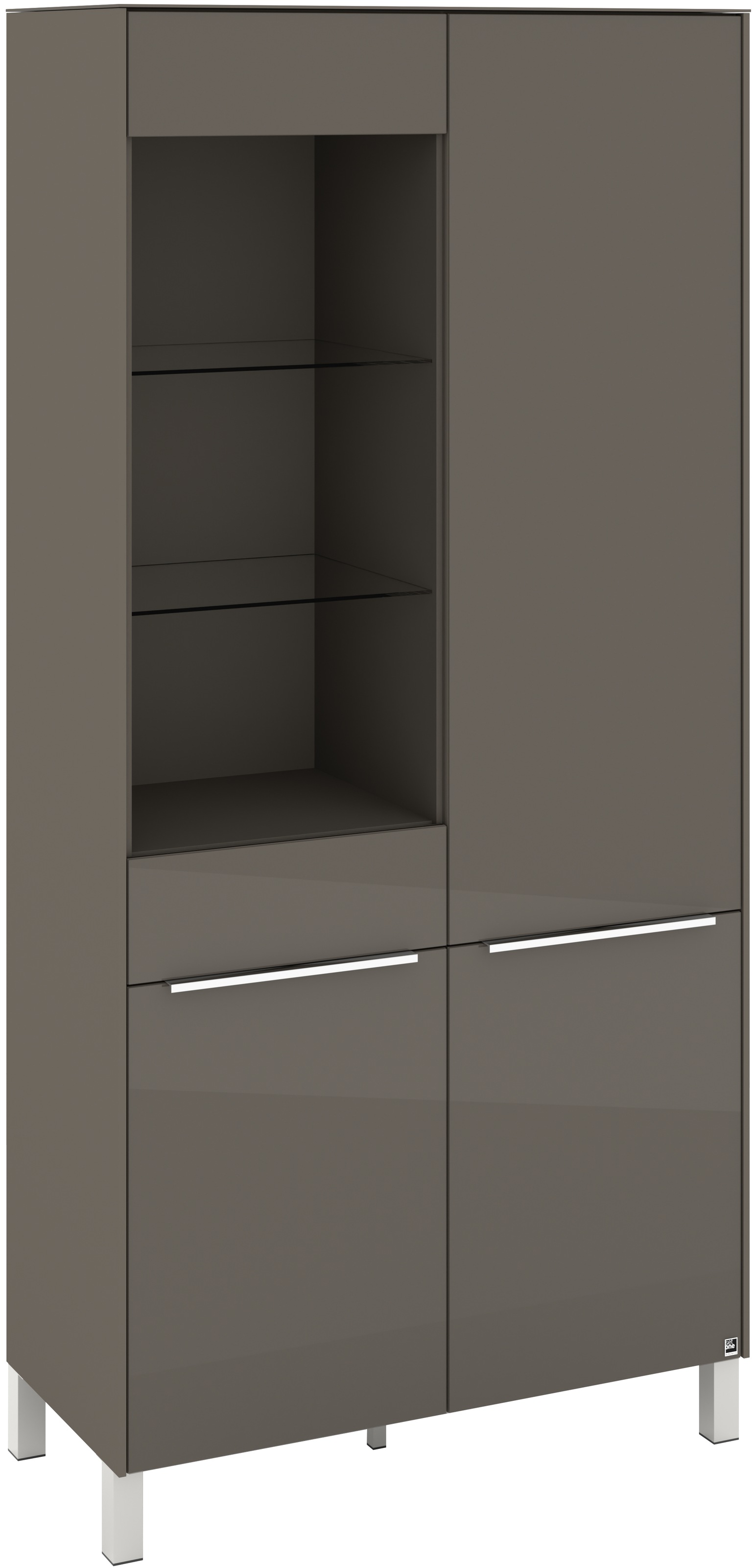 set one by Musterring Standvitrine »Reno« 1 Stk. tlg. Mit Vierkantfuß in diversen Farben, 197 cm Höhe & Farbauswahl