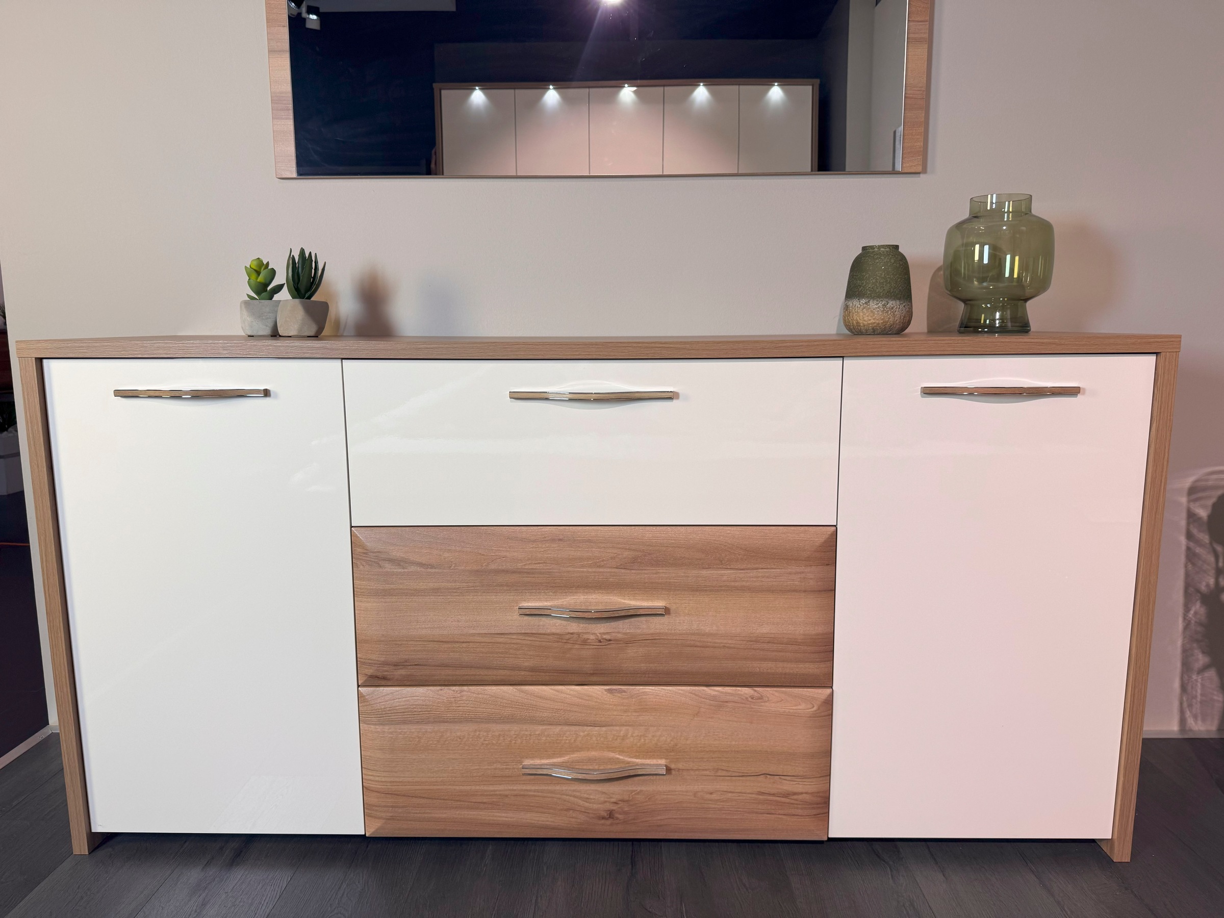 Home affaire Kommode »Gala, melaminbeschichtet und beige hochglänzend UV la günstig online kaufen