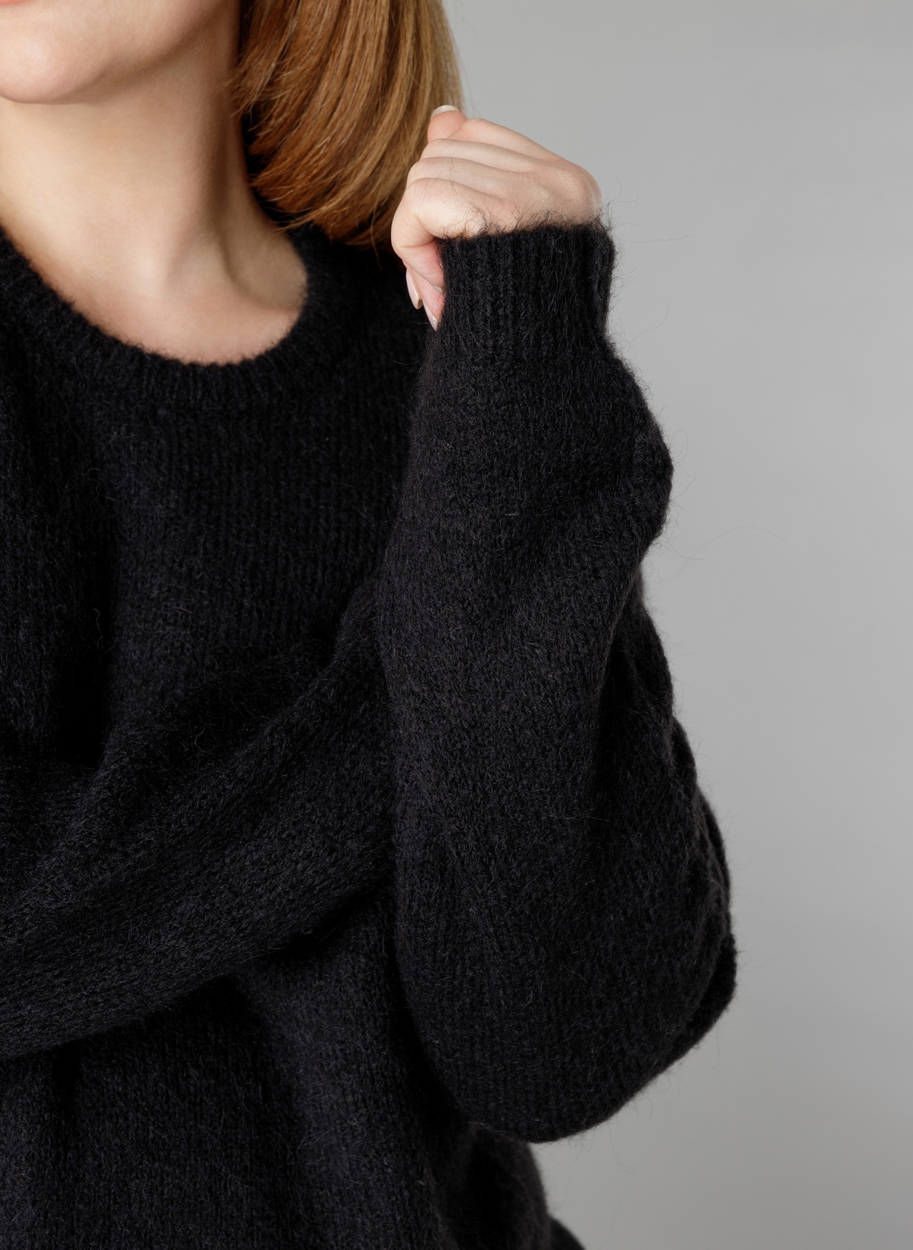 Base Level Curvy Strickpullover »Yanara« mit Wolle und Elasthan