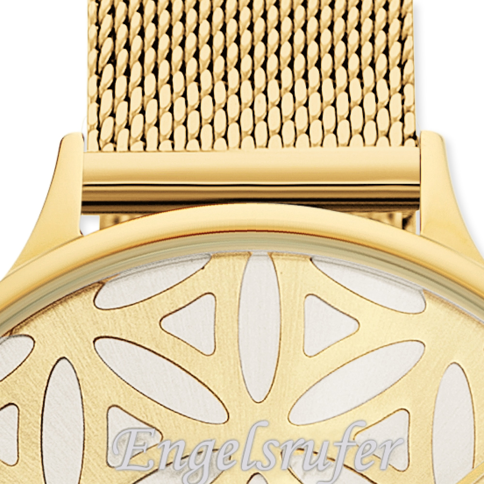 Engelsrufer Quarzuhr »Lebensblume« Armbanduhr, Damenuhr, Edelstahlarmband, analog