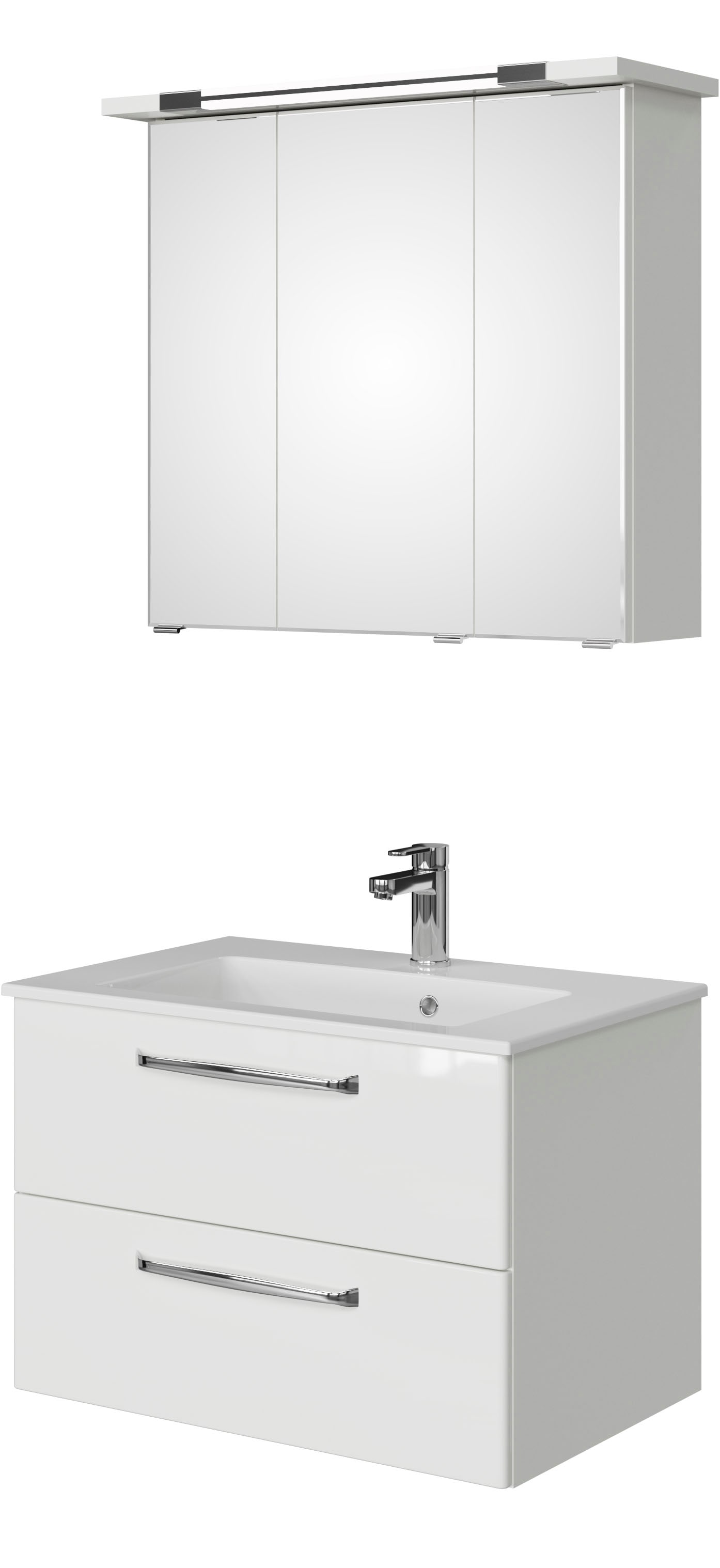 Saphir Badmöbel-Set »Trentino 2-tlg. Mineralmarmor-Waschtisch,Spiegelschran günstig online kaufen