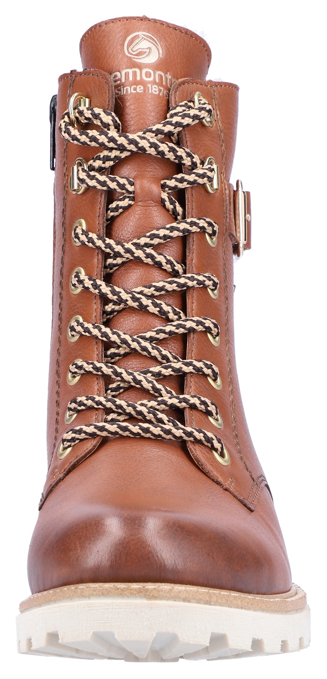 Remonte Winterboots, Blockabsatz, Schnürboots, Outdoorschuh mit Zierschnalle
