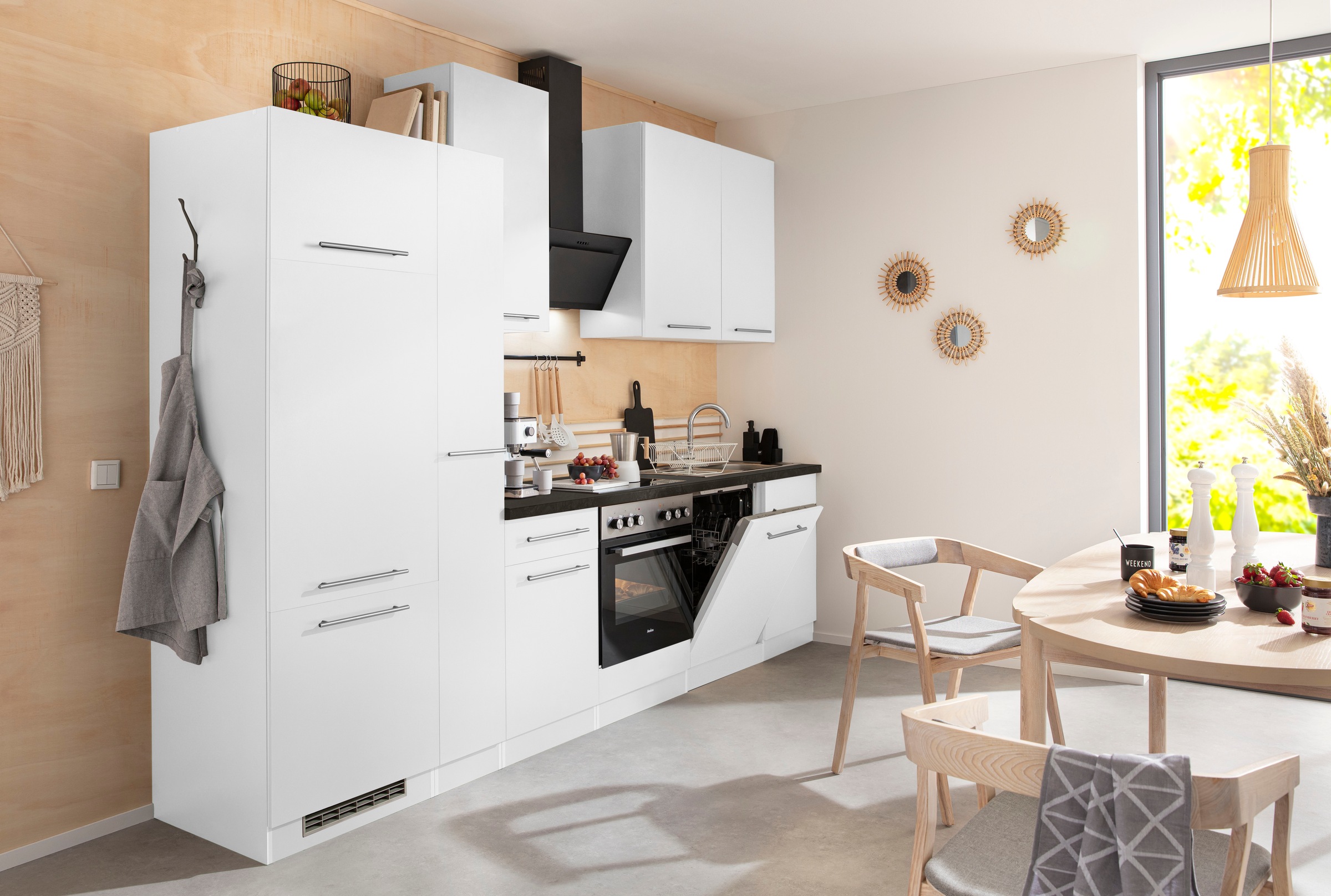 wiho Küchen Küchenzeile »Unna«, mit E-Geräten, Breite 310 cm