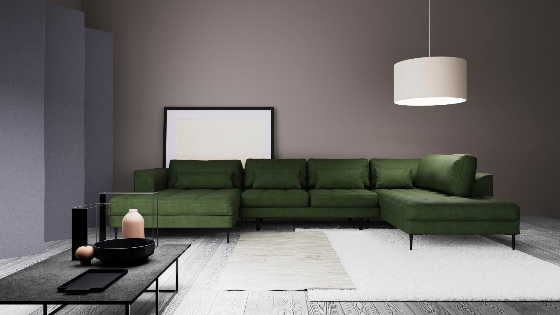 TRENDMANUFAKTUR Wohnlandschaft »Luzi, gemütliches Sofa, extra viel Platz, v günstig online kaufen