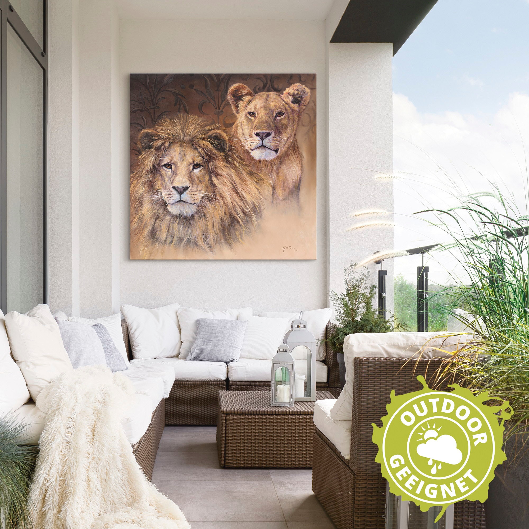 Artland Wandbild "Löwen", Wildtiere, (1 St.), als Alubild, Outdoorbild, Lei günstig online kaufen