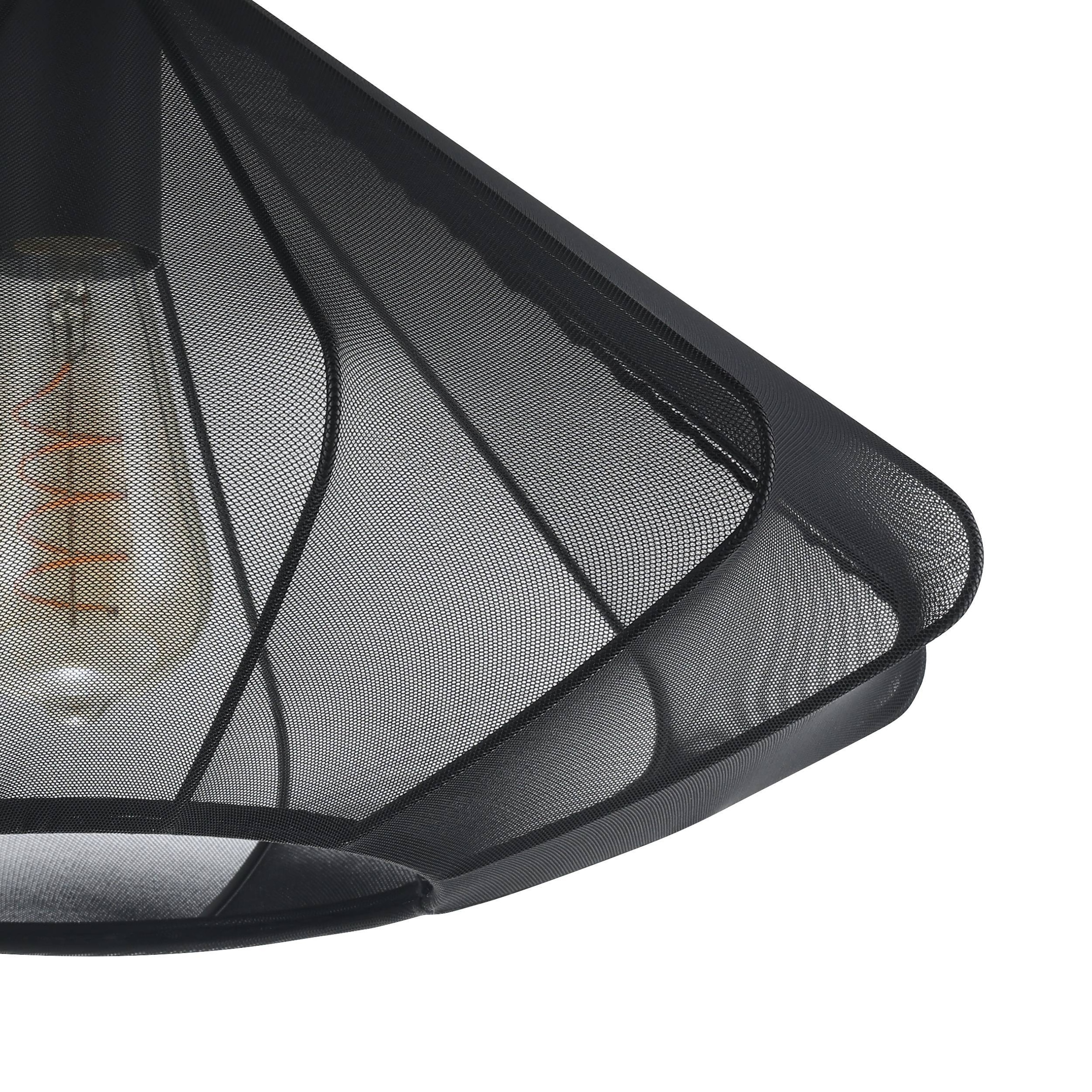 EGLO Hängeleuchte »Dolwen Hängelampe, Pendelleuchte, Esszimmerlampe Japanisch, E27, Lampe« E27 1 Stk. Hängeleuchte - H110 x Ø42,5 cm - schwarz - 1X40W exkl.