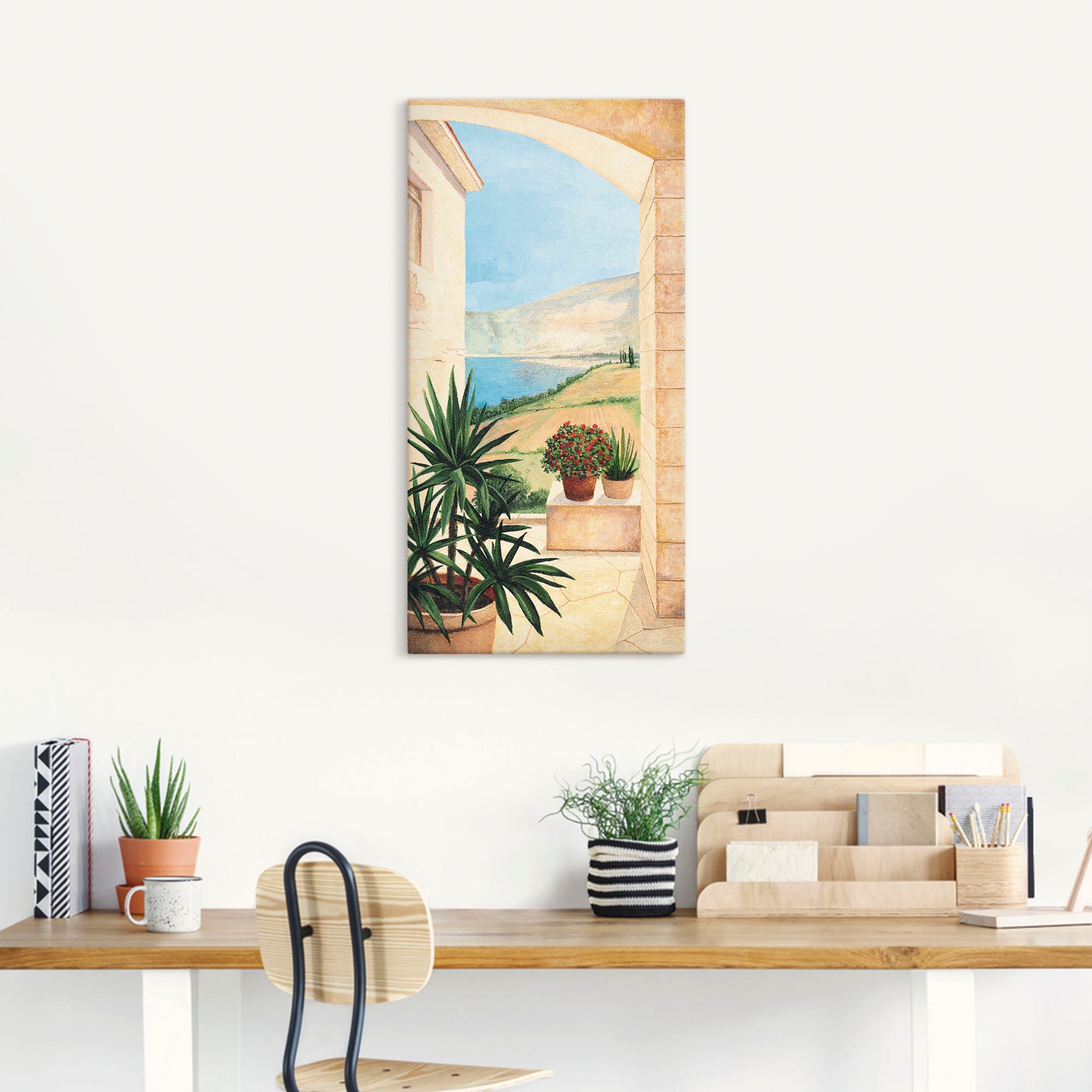 Artland Wandbild »Blick auf Toskanalandschaft«, Fensterblick, (1 St.), als Alubild, Outdoorbild, Leinwandbild, Poster, Wandaufkleber
