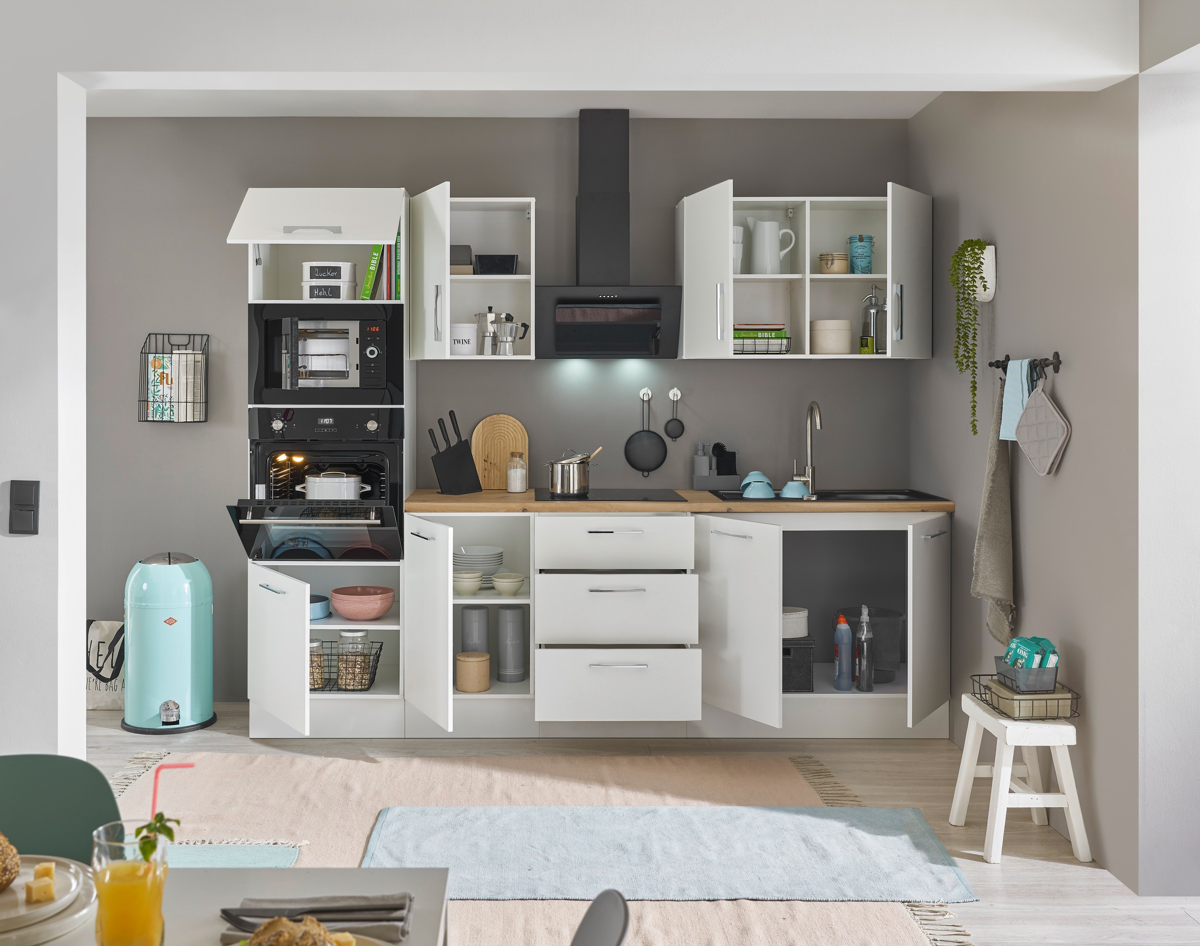 BASIC by Balculina Küchenzeile »Turin«, Breite 270 cm, wahlweise mit E-Geräten
