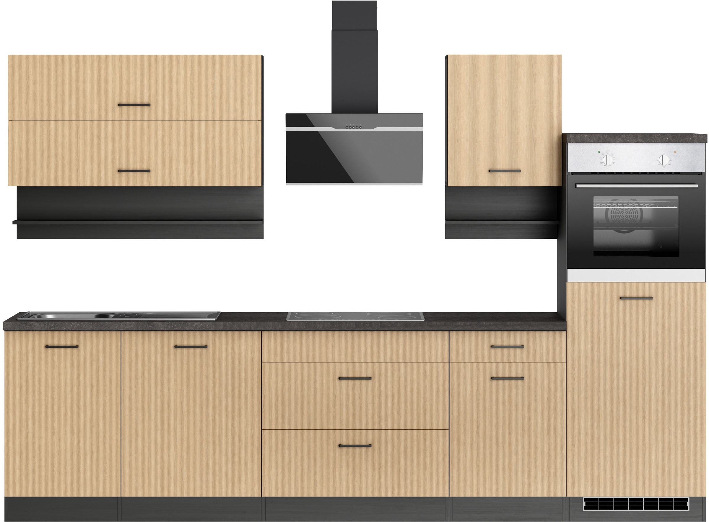 KOCHSTATION Küchenzeile »KS-Frieda Breite 300 cm« wahlweise mit E-Geräten, günstig online kaufen