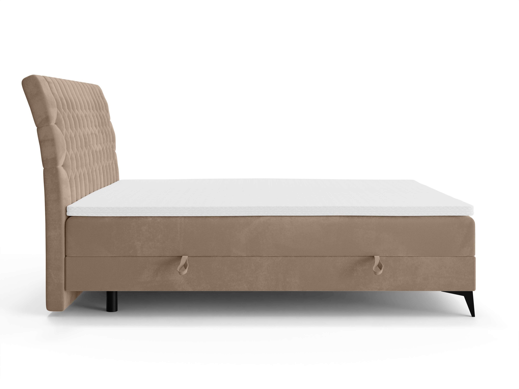 Leonique Polsterbett »SYDNEE mit Matratze und Topper, in 2 Breiten (160 und 180 cm)«, Boxspringbett mit Kopfteil, Bettkasten, Matratze (BFK/TFK) und Topper