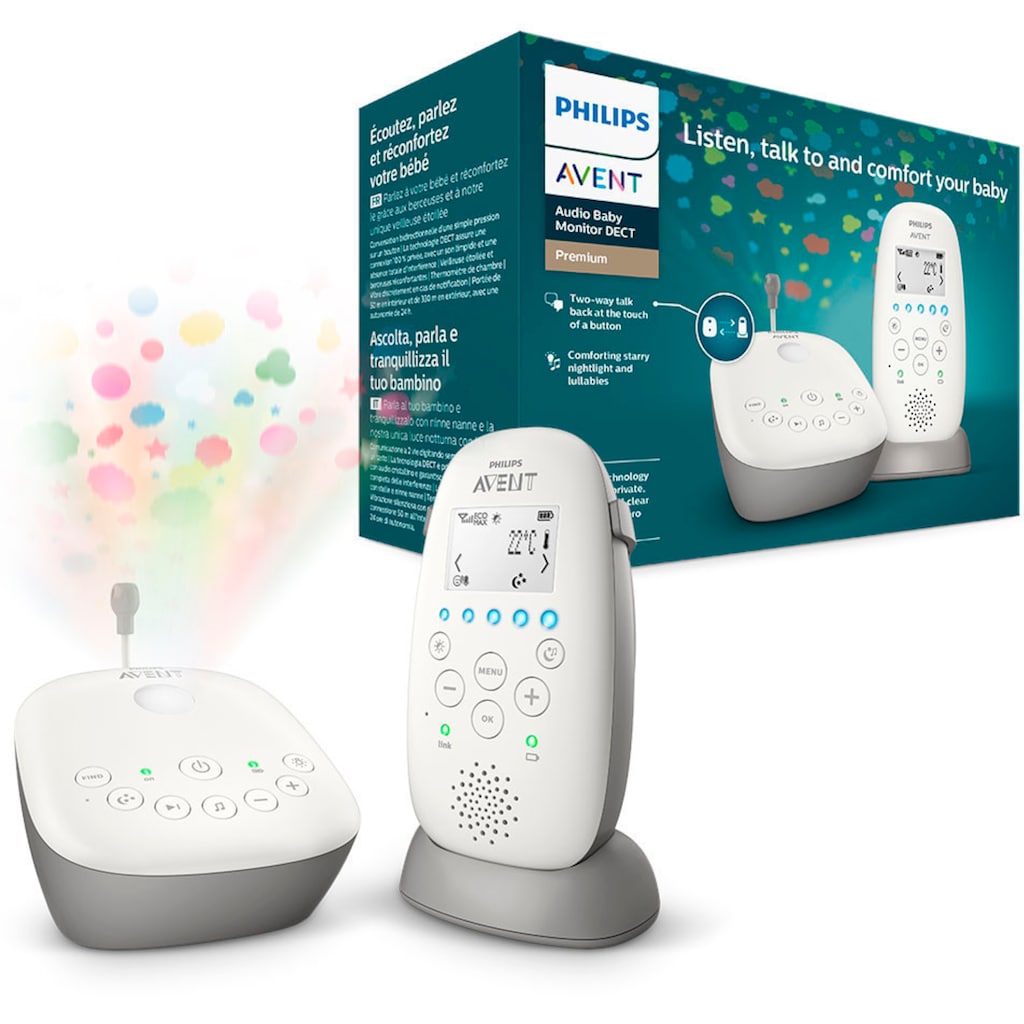 Philips AVENT Babyphone »SCD733/26«, mit Schlafliedern und Sternenhimmel-Projektion