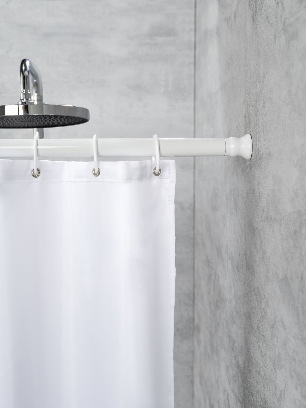 WENKO Klemmstange »Extra stark weiß« Ø 28 mm ausziehbar Teleskopstange für Duschvorhänge, Breite 110-245 cm