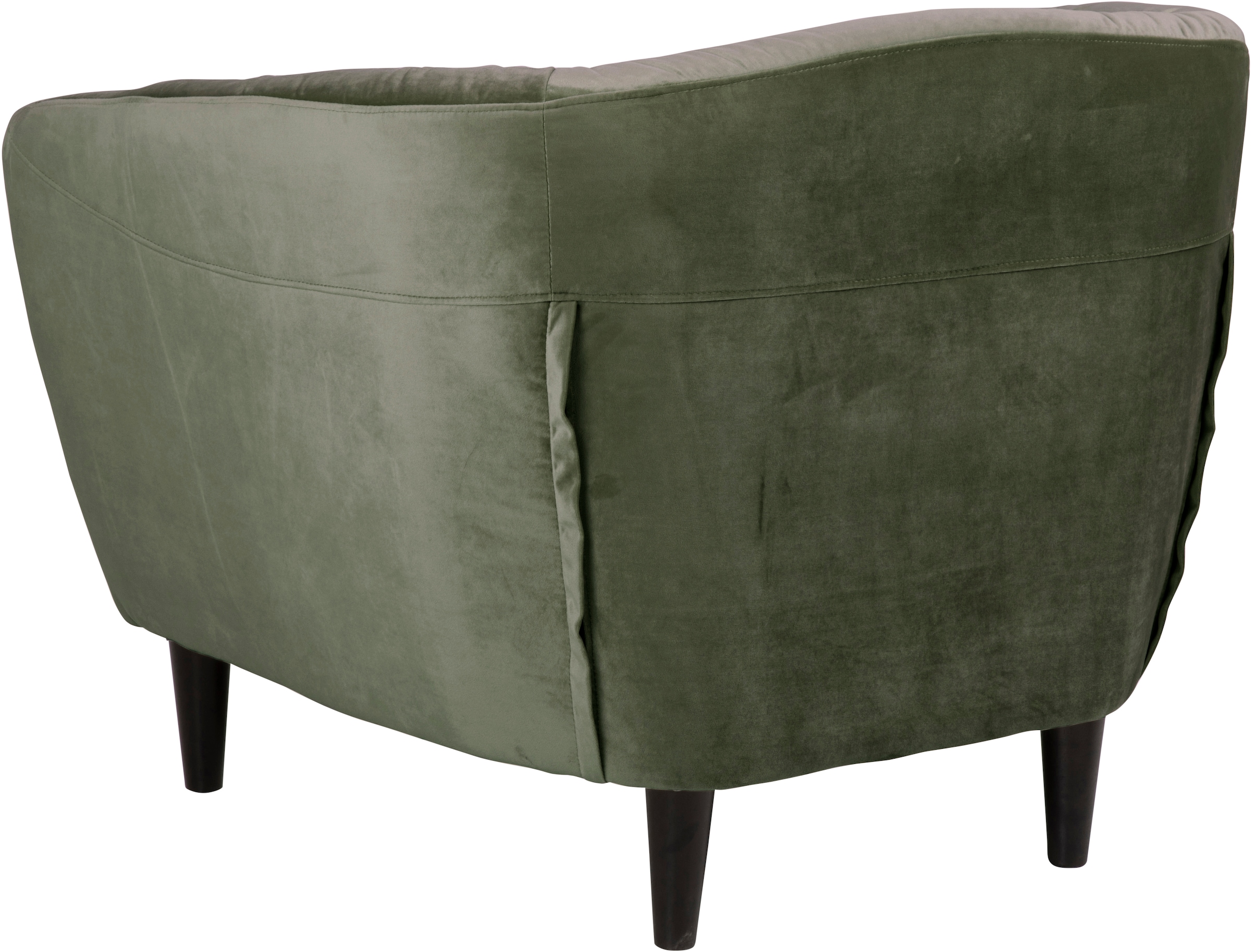 ACTONA GROUP Loungesessel »Ria Armlehnstuhl, Polstersessel, Einzelsofa, Relaxsessel,«, 1-Sitzer, Samtstoff, Massivholz-Beine, Taschenfederkern, Tufting