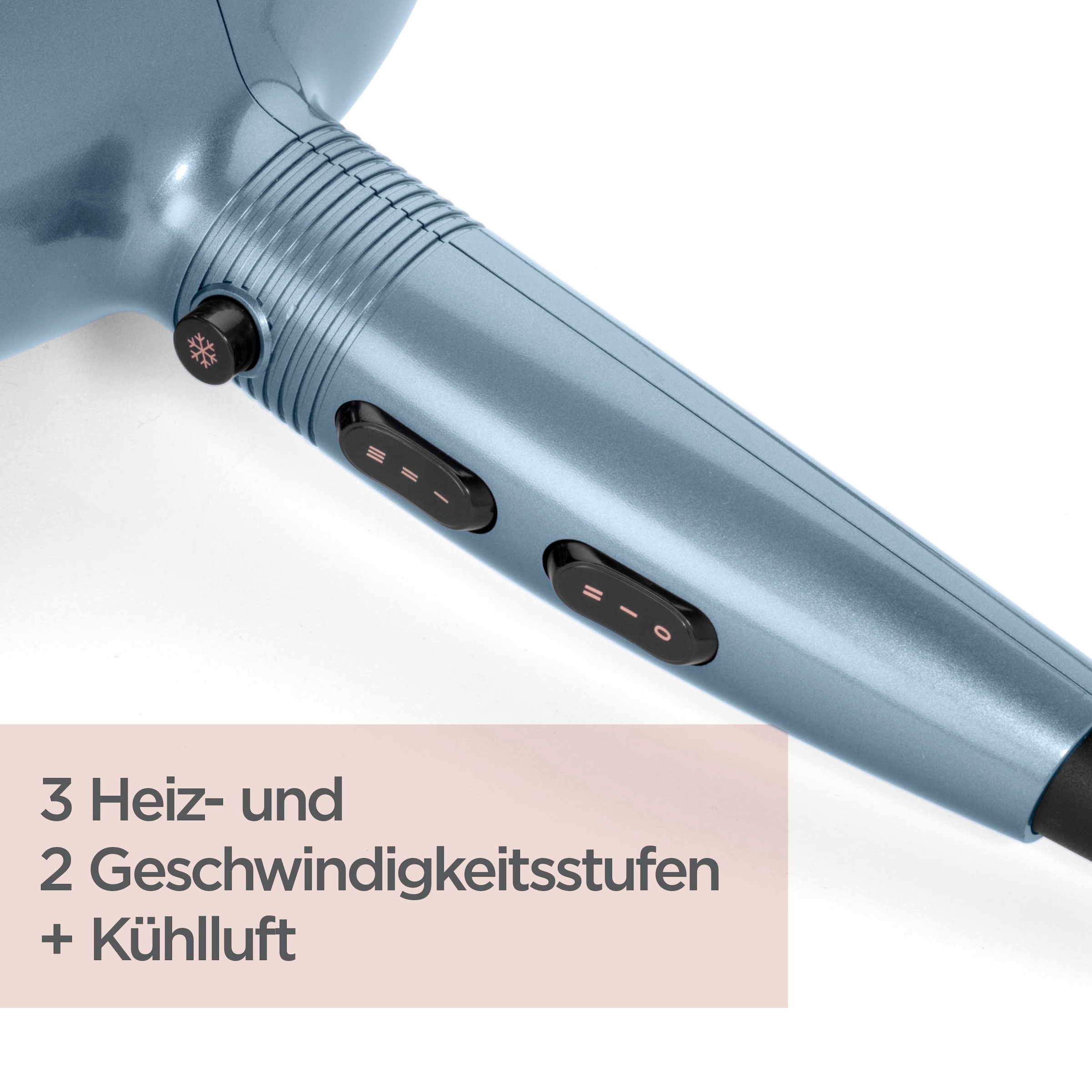 BaByliss Haartrockner »Denim Luxe Haartrockner«, 2200 W, mit Anti-Frizz Ionen und Titan-Keramik-Technologie