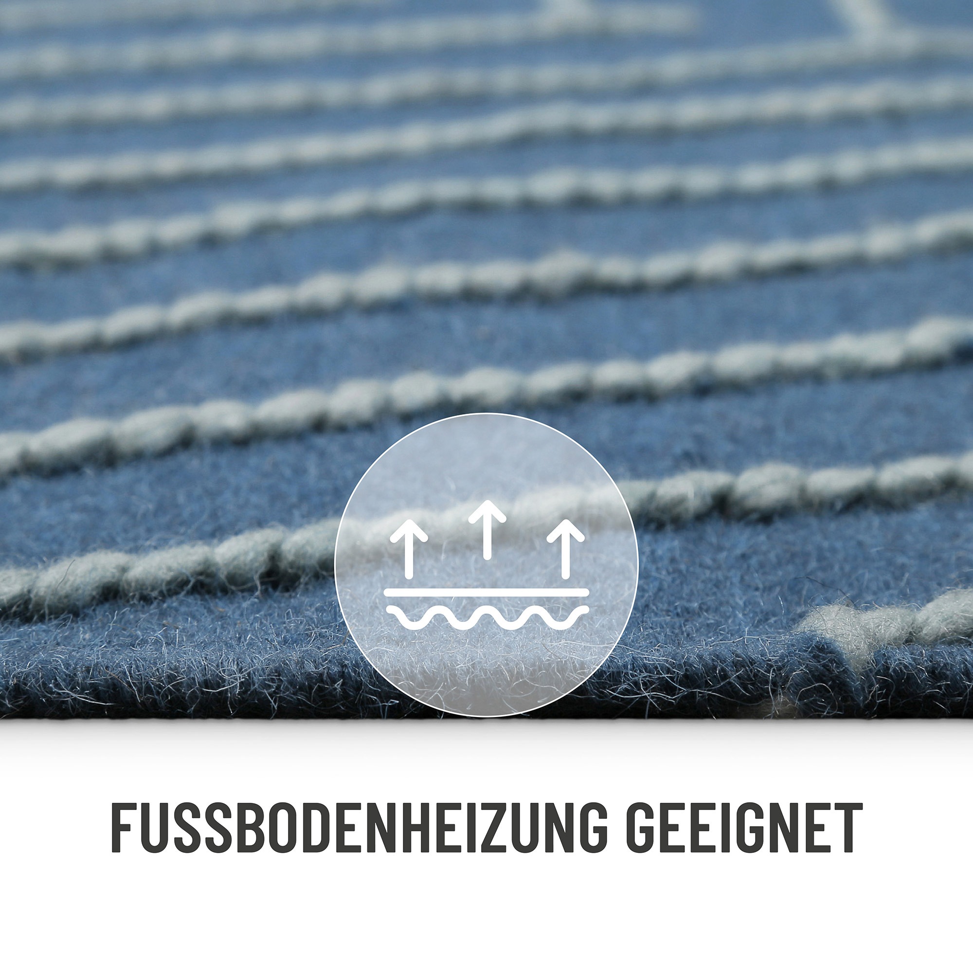 Wecon home Teppich »Ocean Lines«, rechteckig, 11 mm Höhe, handgewebt, robust, strapazierfähig, skandinavisch, Naturfaser