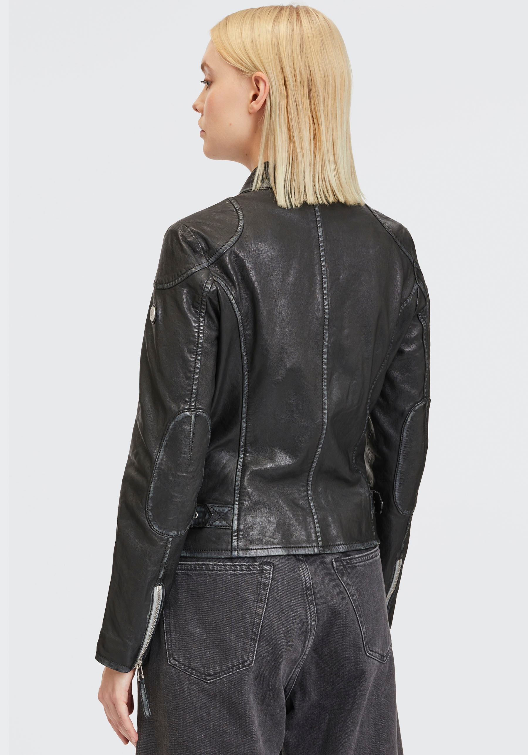 Mauritius Lederjacke »GWFaiza«, mit Patch-Design am Ellenbogen