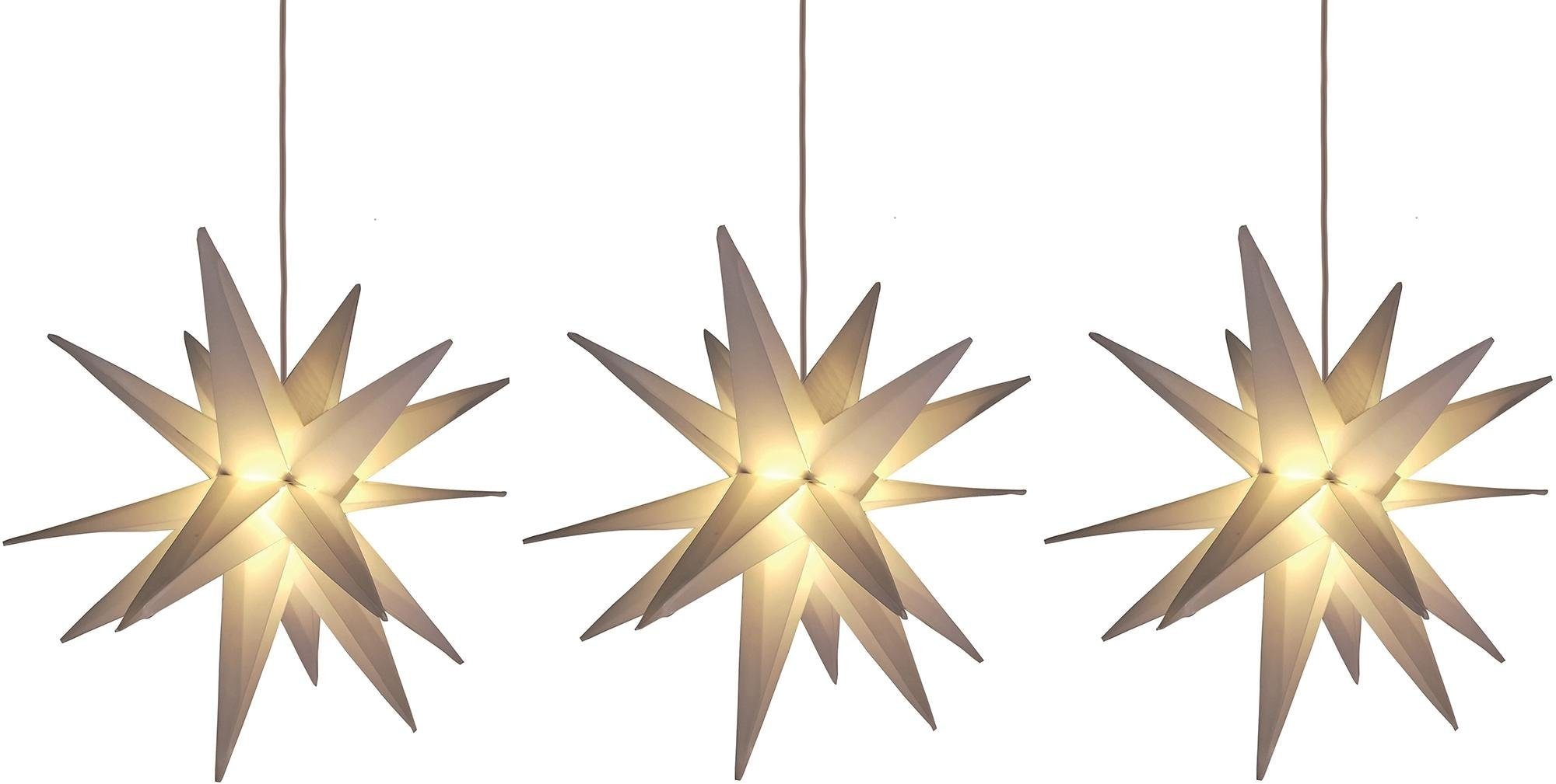 BONETTI LED Stern »Weihnachtsstern«, Weihnachtsdeko 25 aussen cm, Ø 3D-Optik, Batteriebetrieb, auf Raten kaufen