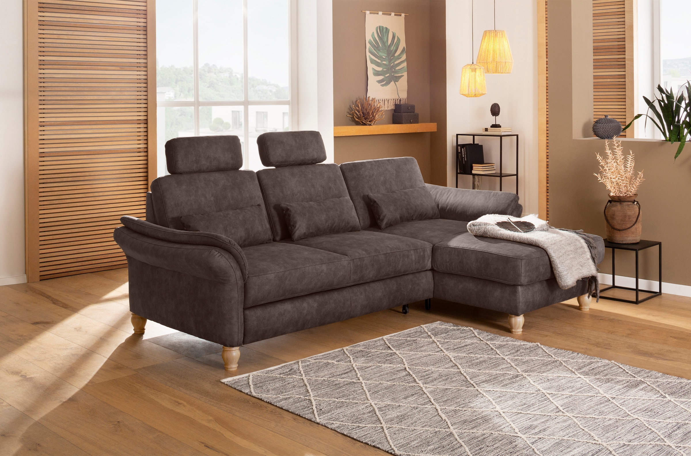 Home affaire Ecksofa »Palace L-Form« incl. Sitztiefenverstellung, wahlweise günstig online kaufen