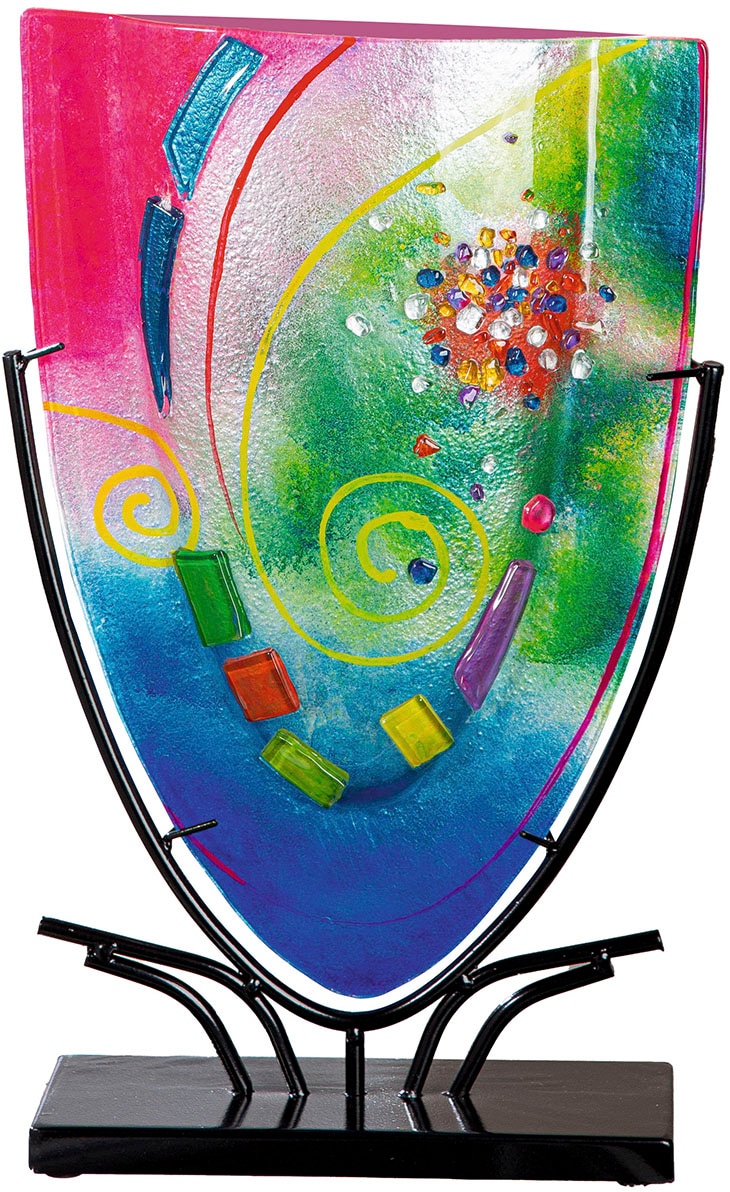 Casablanca by Gilde Tischvase »Vase oval Cool blau; pink H. 49 cm«, (1 St.) günstig online kaufen