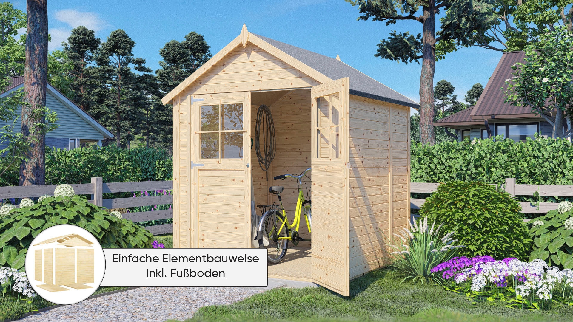 KONIFERA Gartenhaus »Osterbek 2«, Inklusive Fussboden