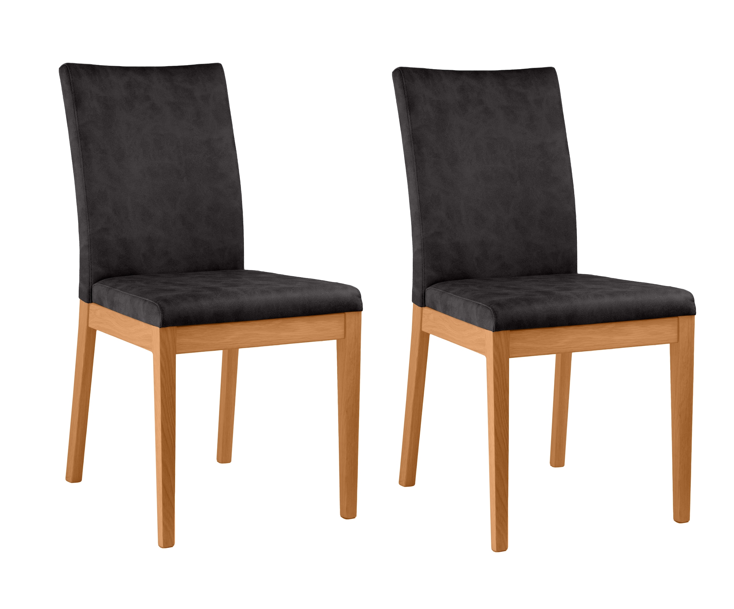 Home affaire 4-Fußstuhl »Dendres«, (Set), 2 St., Microfaser, Sitz und Rueck günstig online kaufen