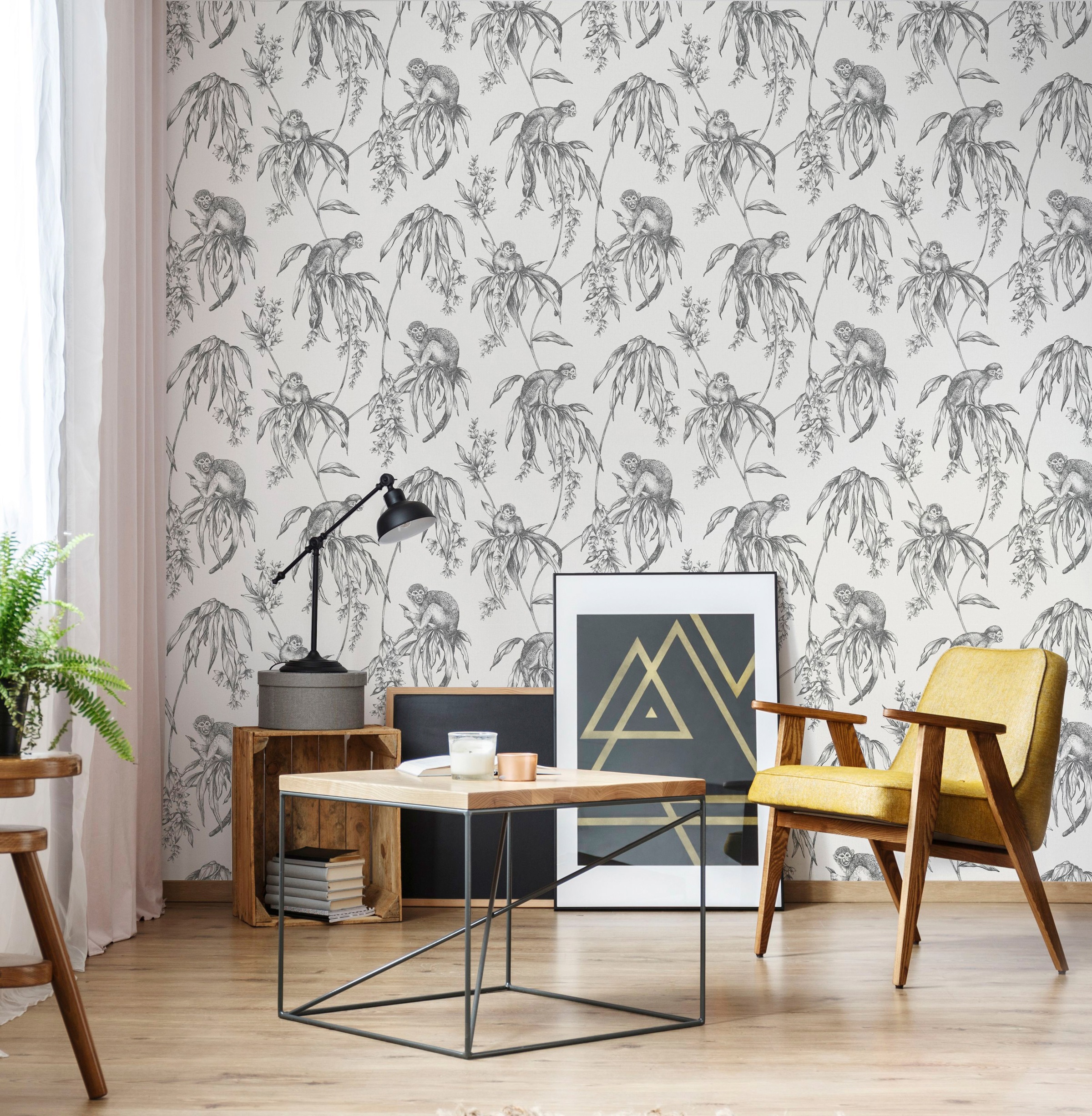 Superfresco Easy Vliestapete »Saimiri Monkey« animal print aufgeschäumt Sai günstig online kaufen