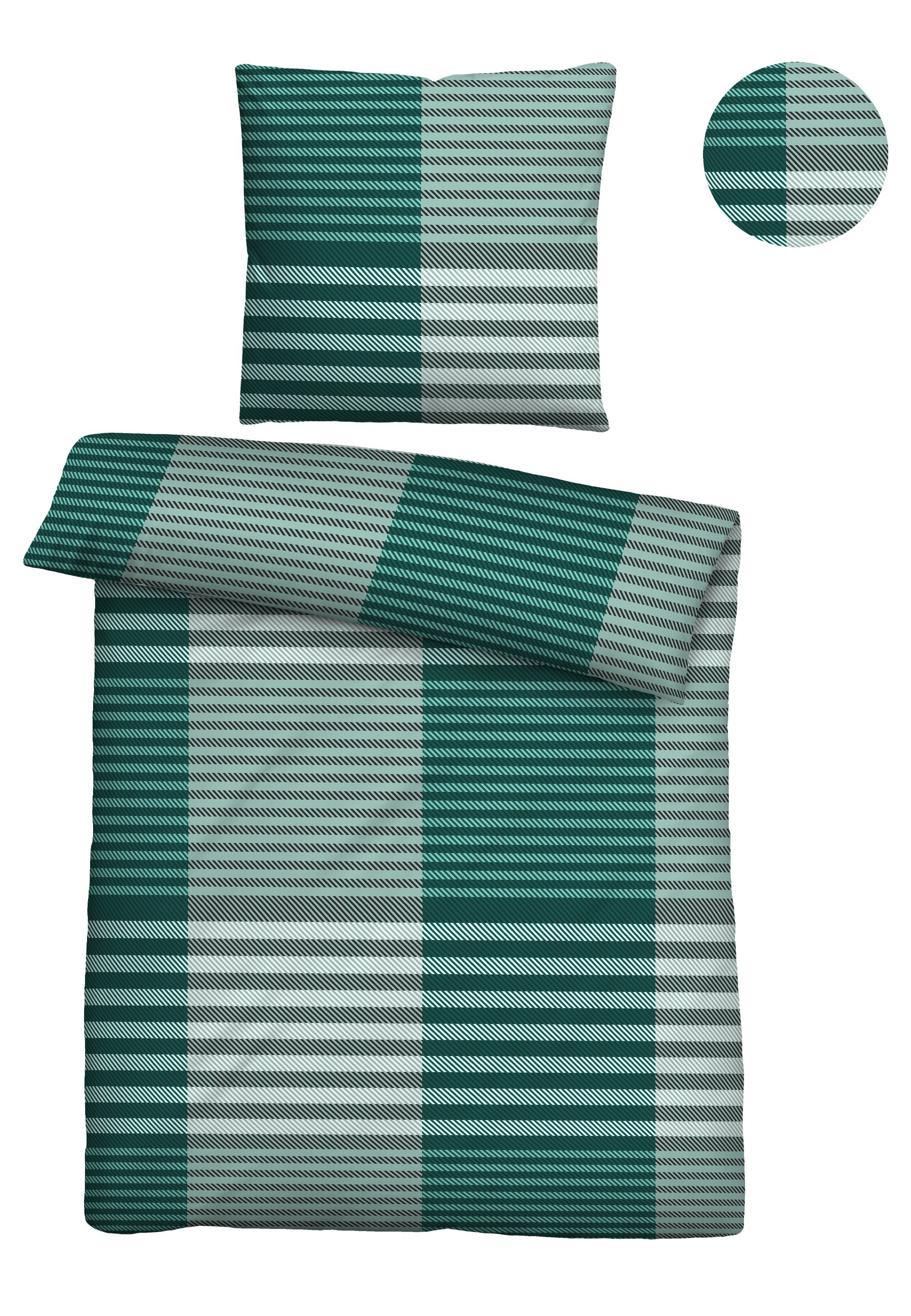 Biberna Bettwäsche »0004106« 2 Stk. wohlig warm + weich, pflegeleicht, 100% Baumwolle, Reißverschluss