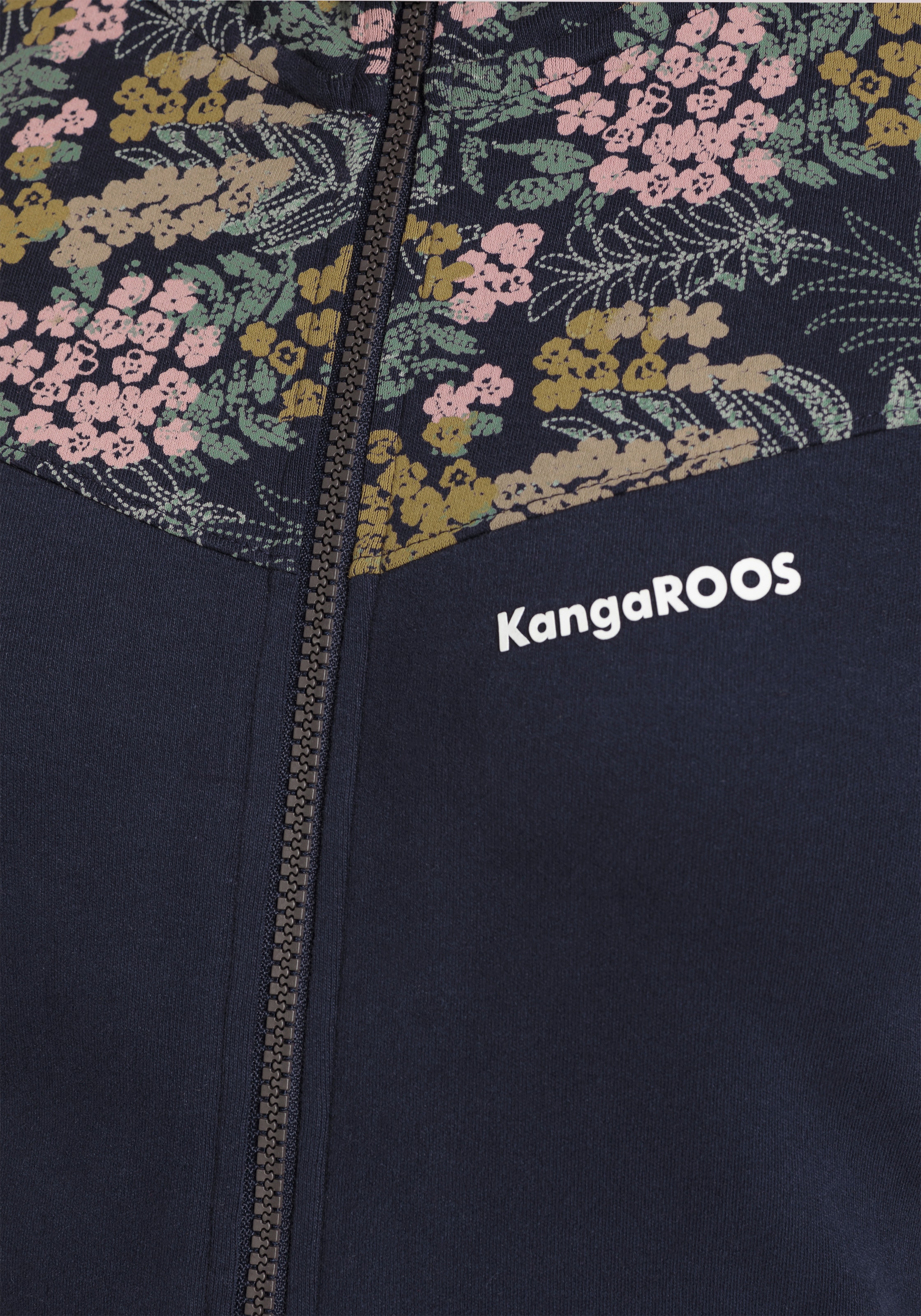KangaROOS Kapuzensweatjacke, mit Blumenprint