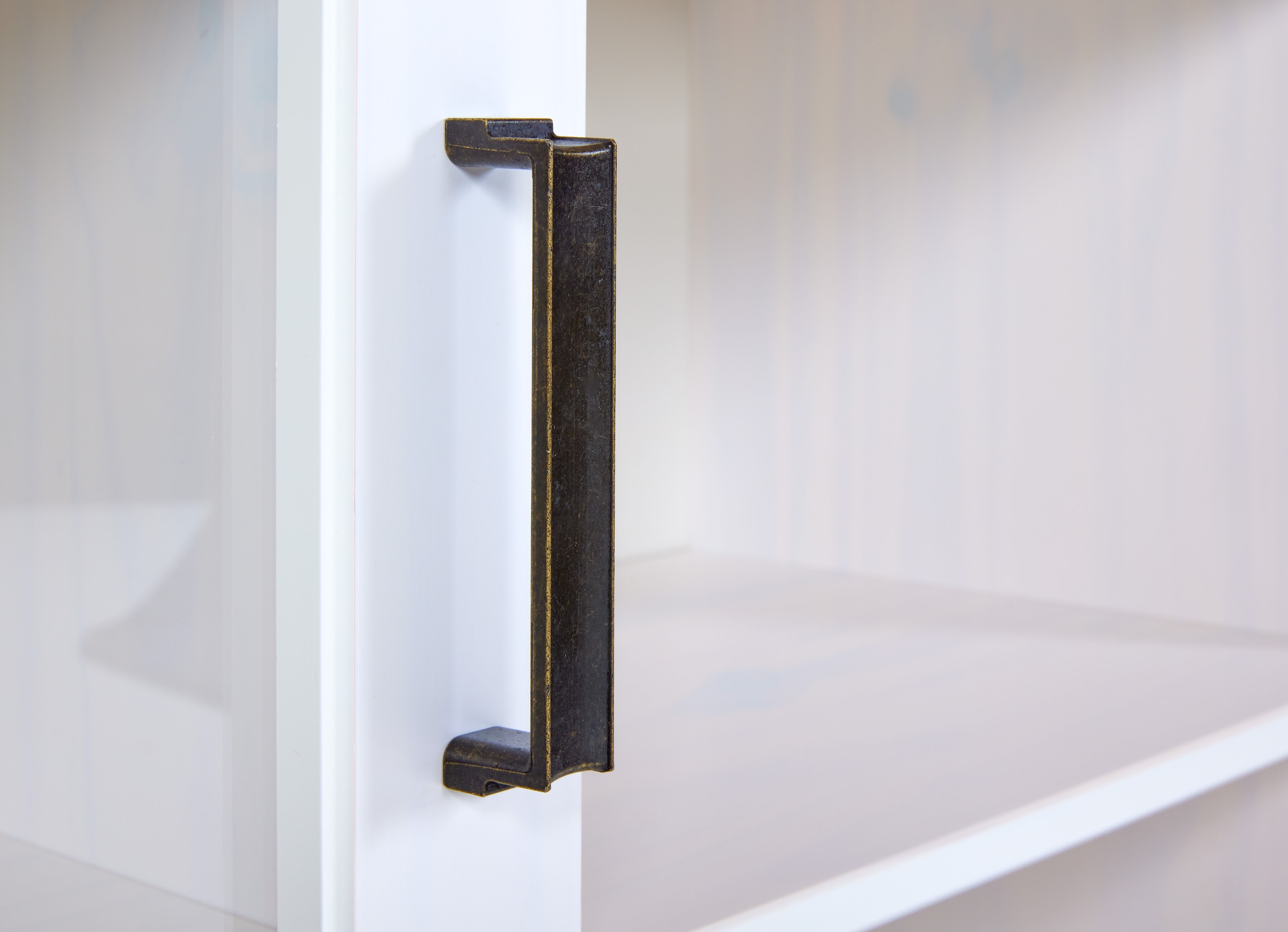 Inter Link Vitrinenaufsatz »Maluno« 1 Stk. tlg. Kiefer Massiv, Soft-Close, Stauraum, BxTxH: ca. 166,4 x 41,3 x 95 cm