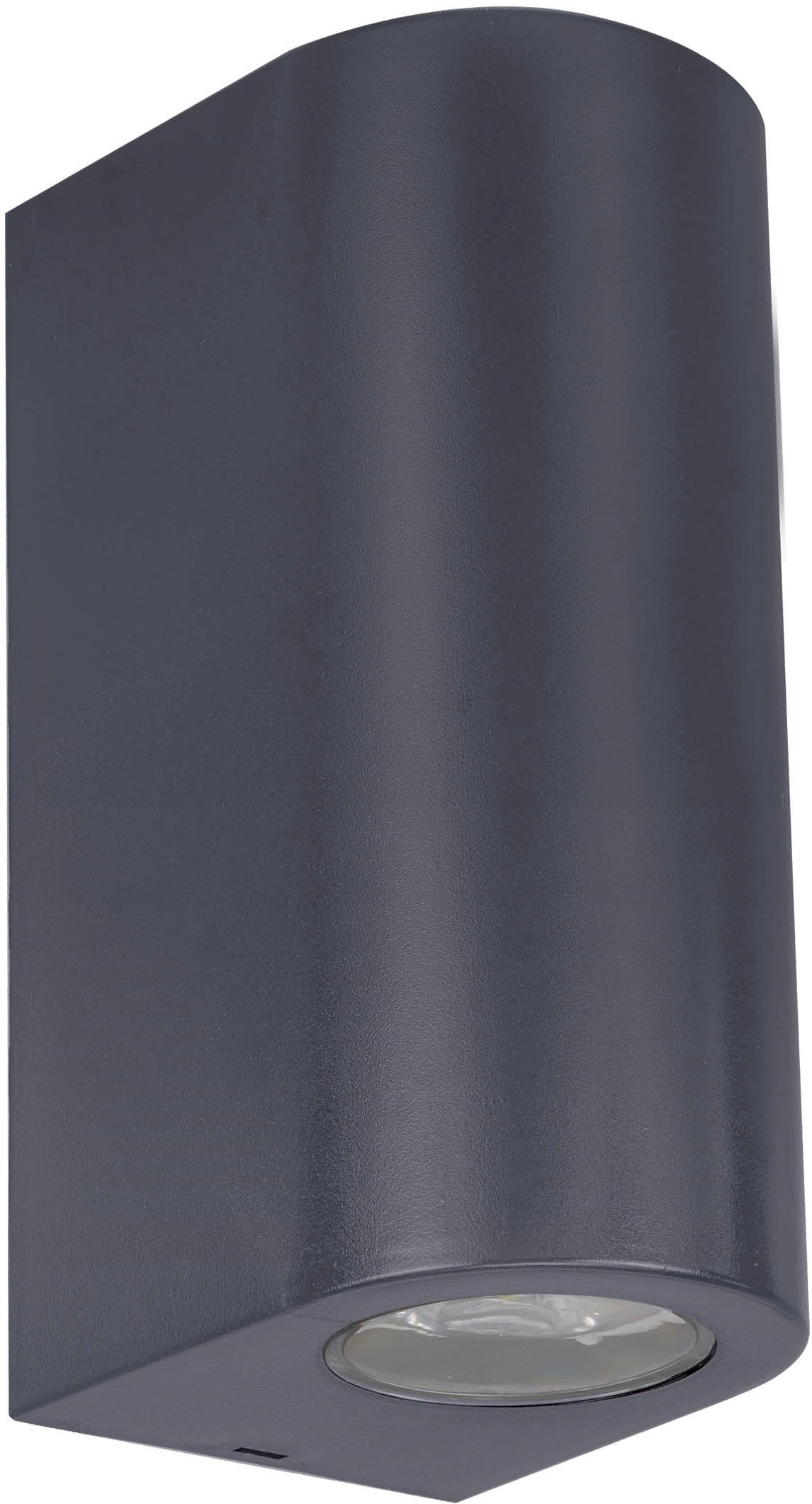näve Außen-Wandleuchte »Alecto«, 1 flammig, Leuchtmittel GU10 | Leuchtmittel wechselbar, zylindrische Form, schwarz, 2 x GU10 excl. Leuchtmittel, H: 15,5cm